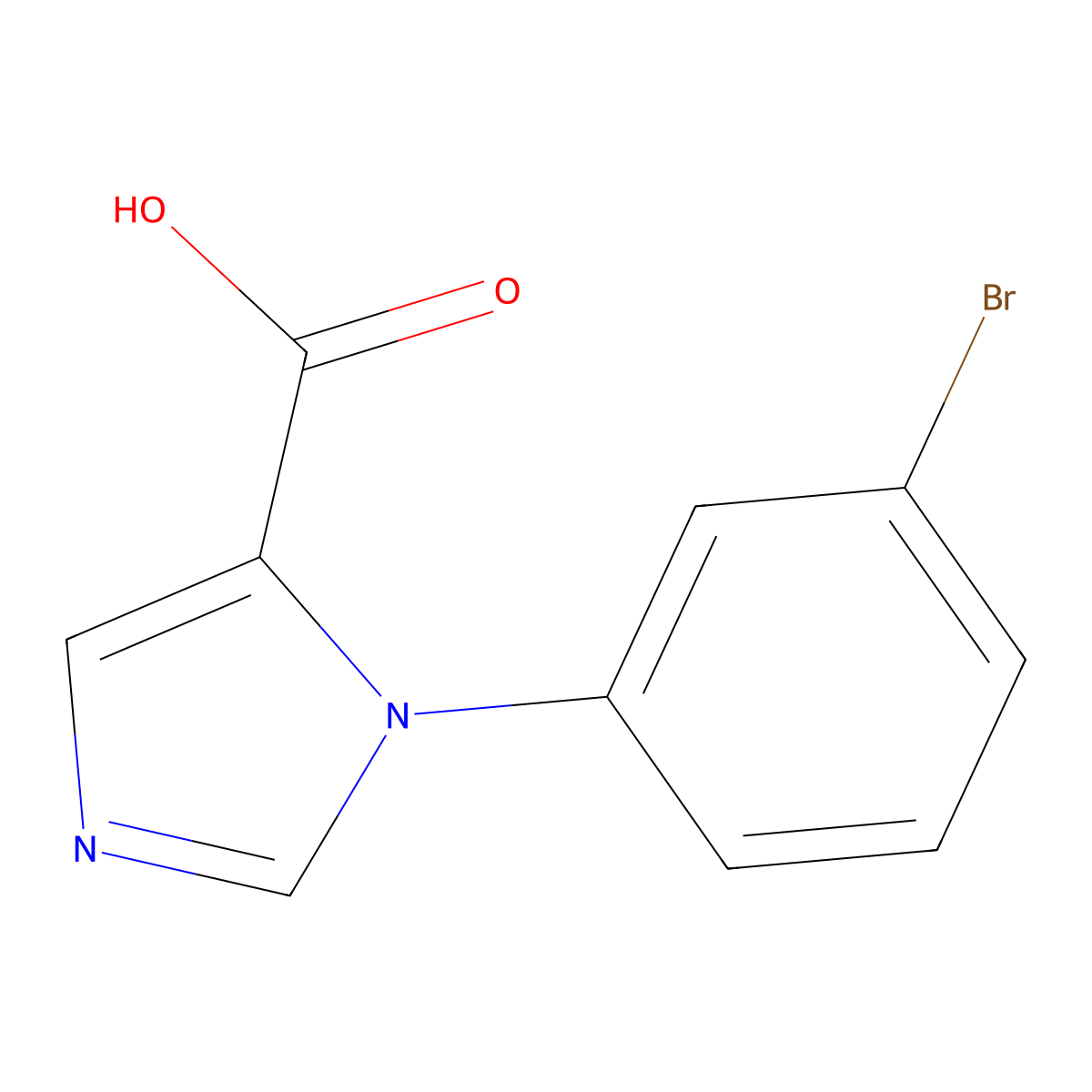 1-(3-Bromophenyl)-1H-imidazole-5-carboxylic acid molecular structure, CAS 1439896-42-0