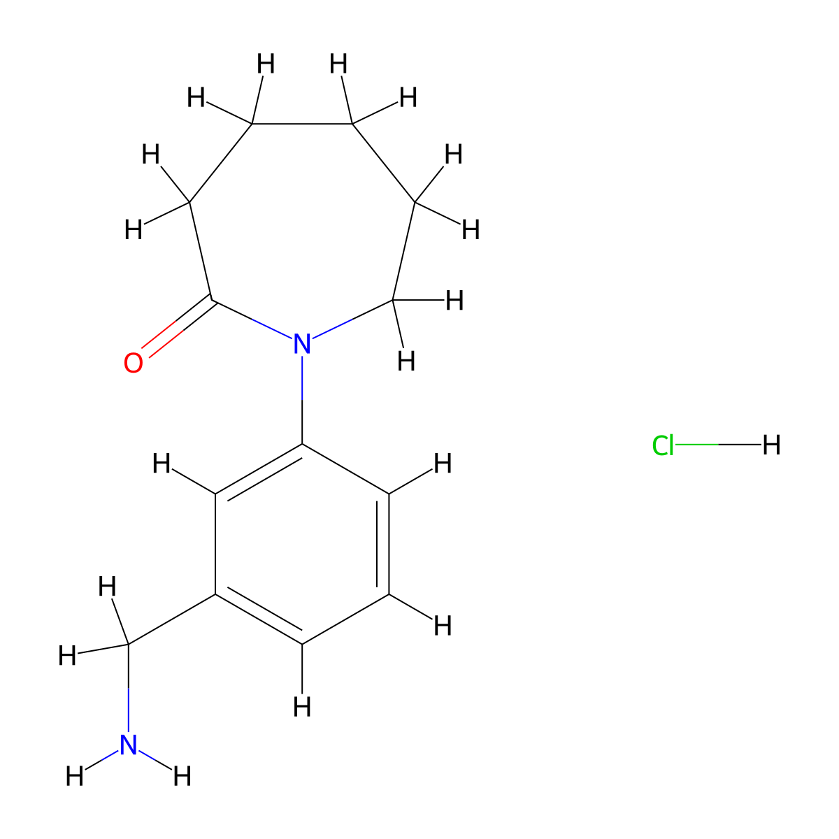 1-[3-(Aminomethyl)phenyl]azepan-2-one hydrochloride molecular structure, CAS 1439896-45-3