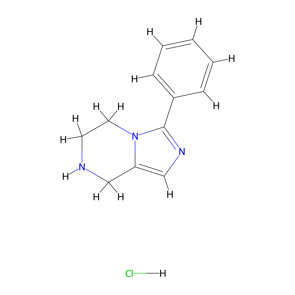 3-Phenyl-5,6,7,8-tetrahydroimidazo[1,5-a]pyrazine hydrochloride molecular structure, CAS 1439896-46-4