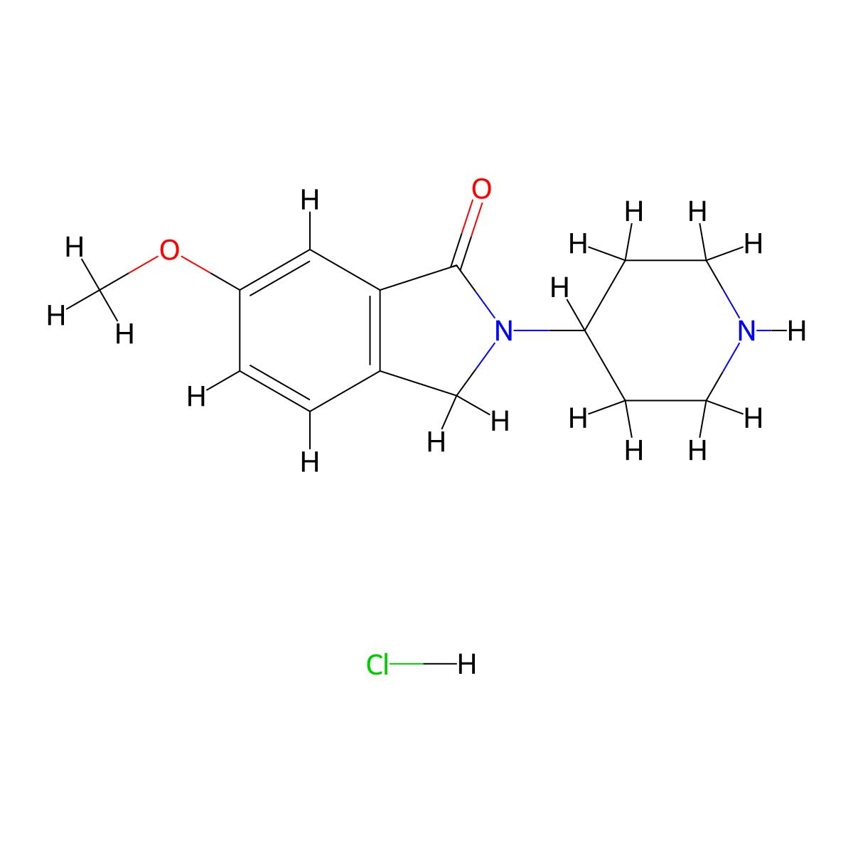 6-Methoxy-2-(piperidin-4-yl)-2,3-dihydro-1H-isoindol-1-one hydrochloride molecular structure, CAS 1439896-47-5