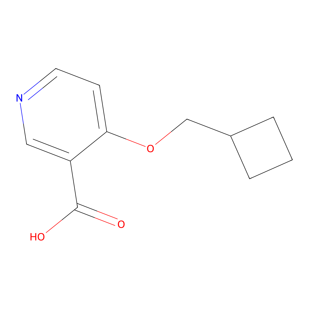 4-(Cyclobutylmethoxy)pyridine-3-carboxylic acid molecular structure, CAS 1439896-51-1