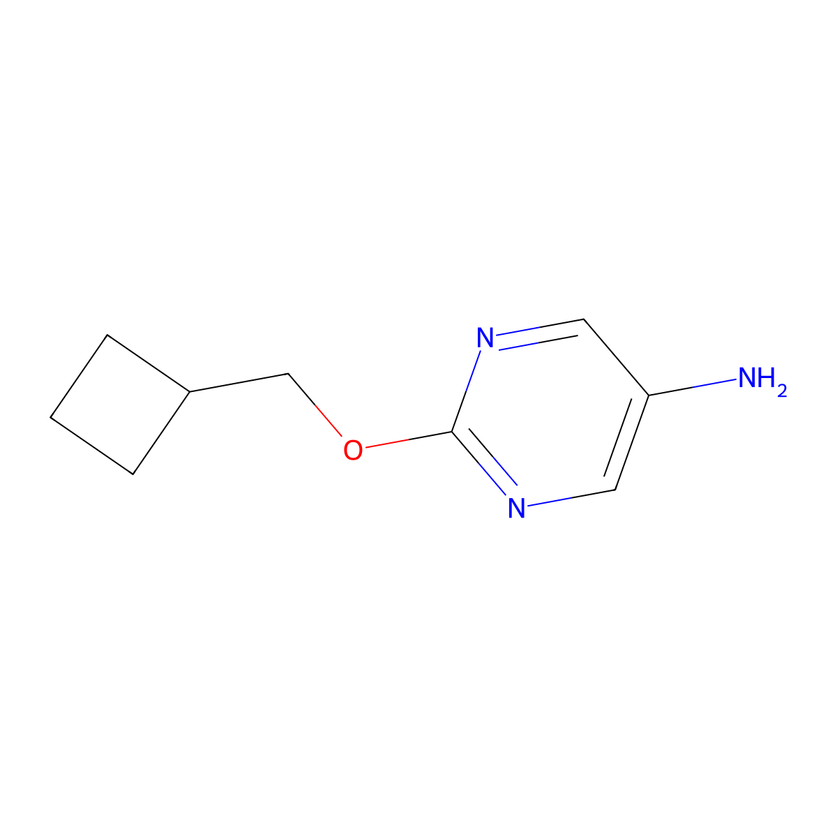 2-(Cyclobutylmethoxy)pyrimidin-5-amine molecular structure, CAS 1439896-57-7