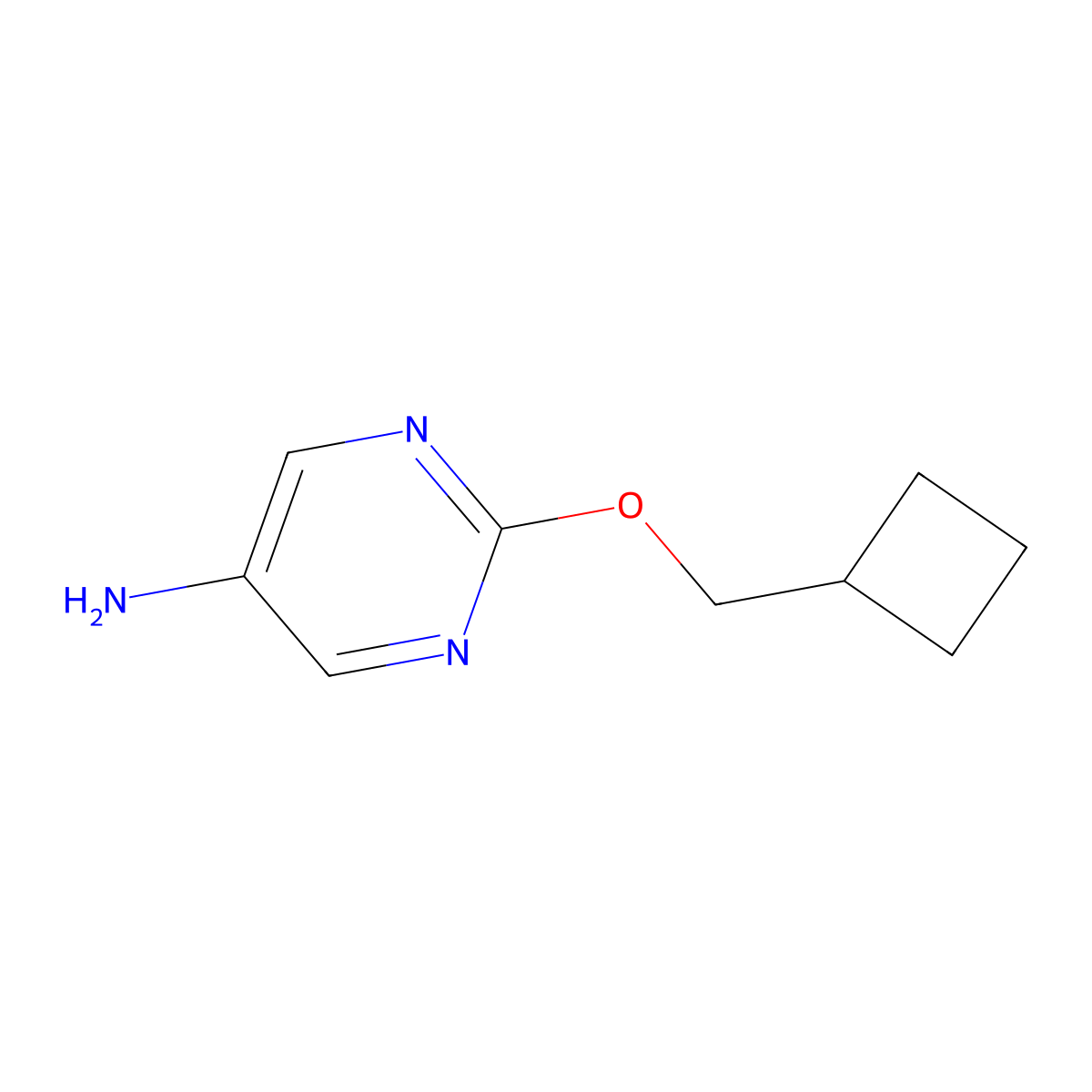 2-(Cyclobutylmethoxy)pyrimidin-5-amine molecular structure, CAS 1439896-57-7