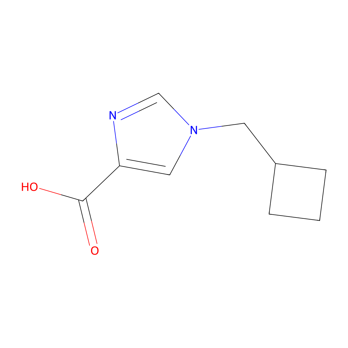 1-(Cyclobutylmethyl)-1H-imidazole-4-carboxylic acid molecular structure, CAS 1439896-61-3