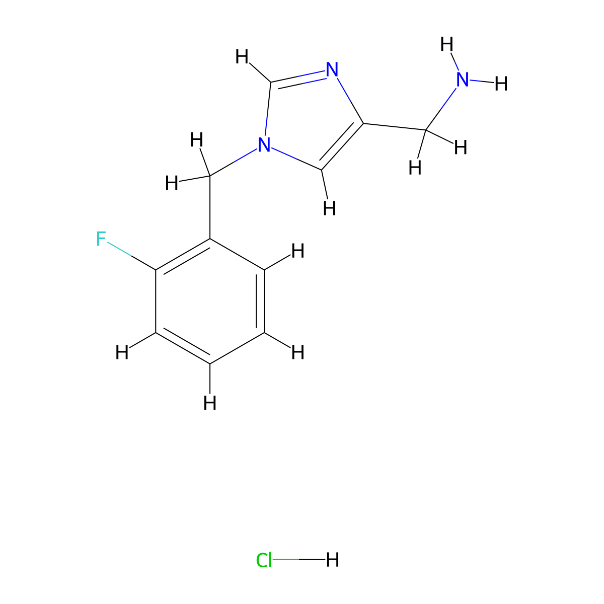 [1-(2-Fluorobenzyl)-1H-imidazol-4-yl]methanamine hydrochloride molecular structure, CAS 1439896-63-5