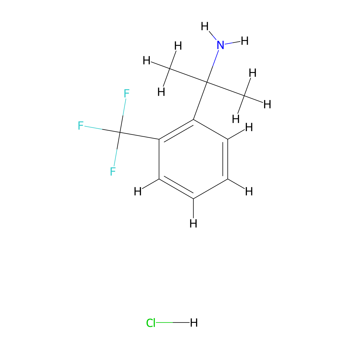 2-[2-(Trifluoromethyl)phenyl]propan-2-amine hydrochloride molecular structure, CAS 1439896-64-6