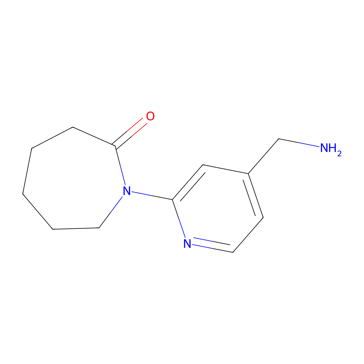 1-[4-(Aminomethyl)pyridin-2-yl]azepan-2-one molecular structure, CAS 1439896-67-9
