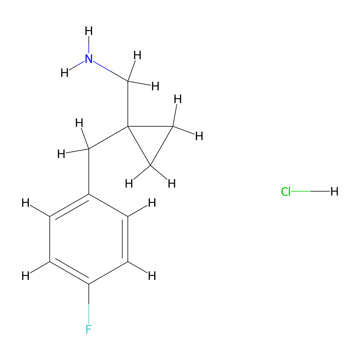 1-[(4-Fluorophenyl)methyl]cyclopropyl-methanamine hydrochloride molecular structure, CAS 1439896-87-3