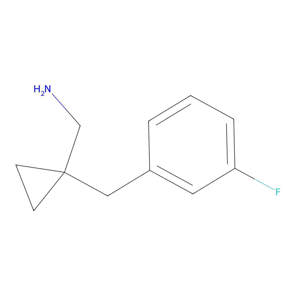 1-[(3-Fluorophenyl)methyl]cyclopropyl-methanamine molecular structure, CAS 1439896-90-8