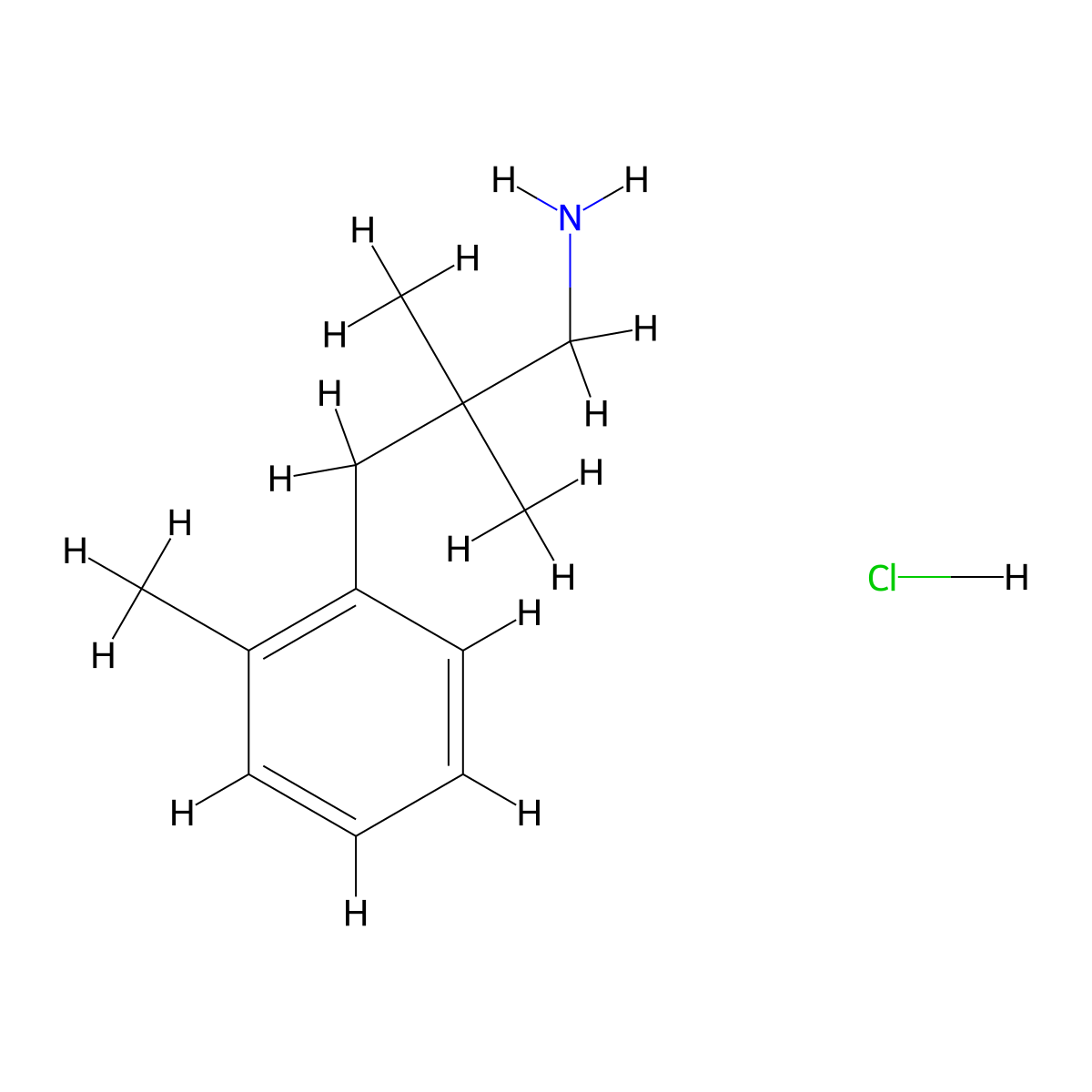 2,2-Dimethyl-3-o-tolylpropan-1-amine hydrochloride molecular structure, CAS 1439897-55-8