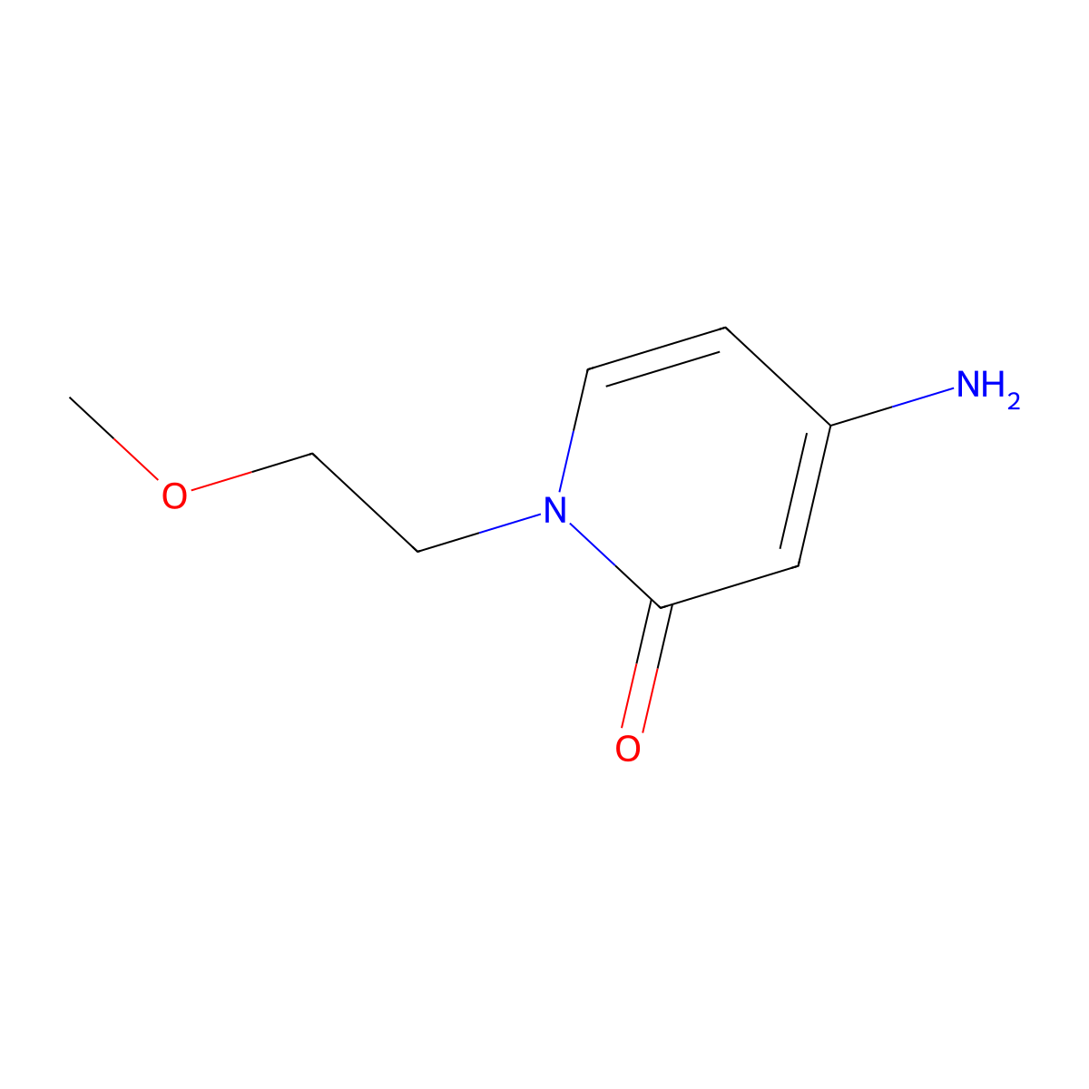 4-Amino-1-(2-methoxyethyl)pyridin-2(1H)-one molecular structure, CAS 1439897-66-1