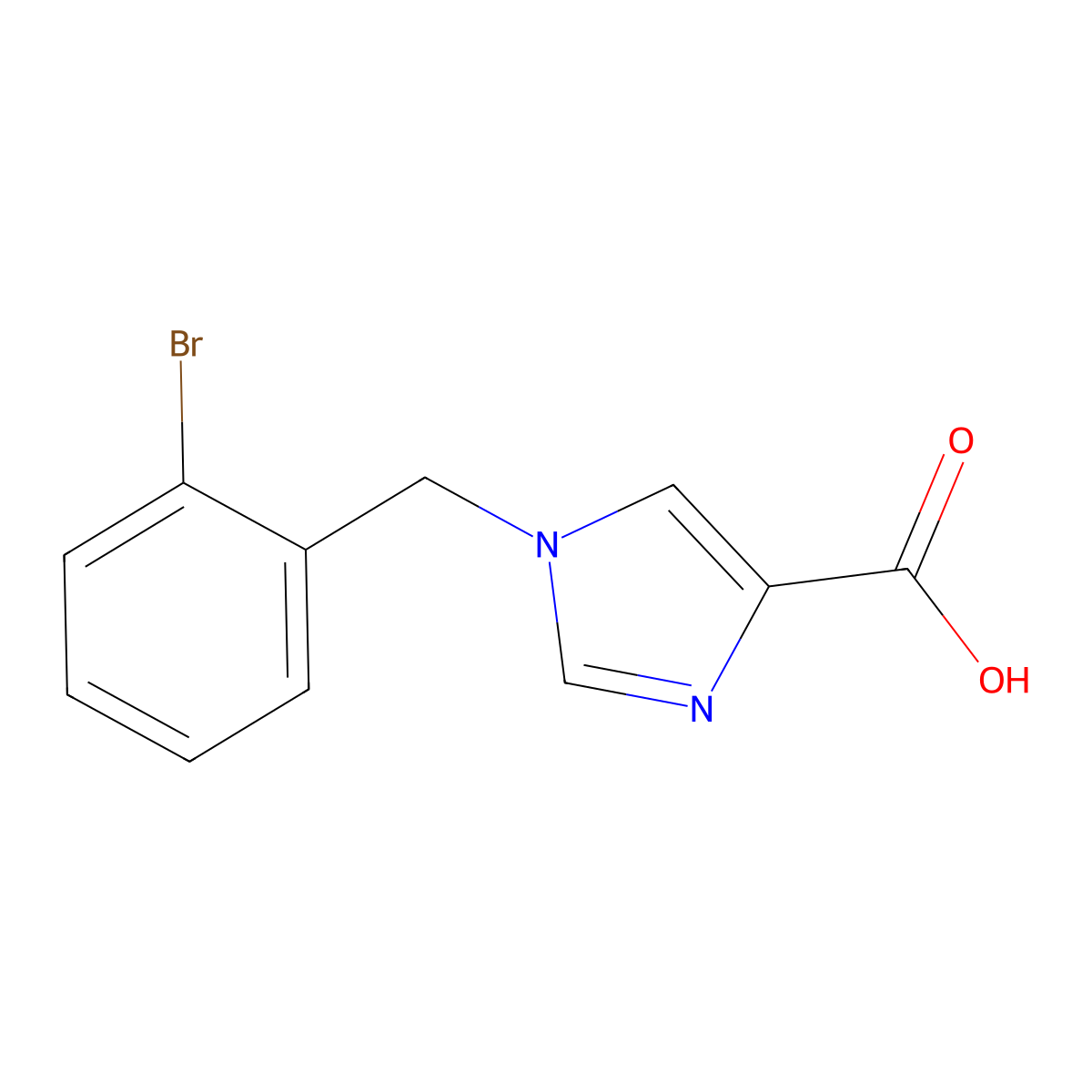 1-(2-Bromobenzyl)-1H-imidazole-4-carboxylic acid molecular structure, CAS 1439897-67-2