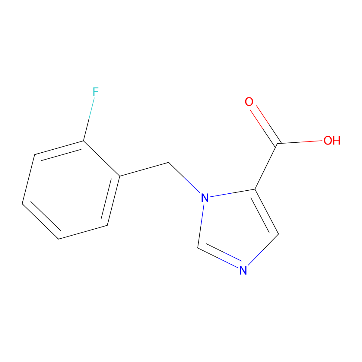 1-(2-Fluorobenzyl)-1H-imidazole-5-carboxylic acid molecular structure, CAS 1439897-71-8