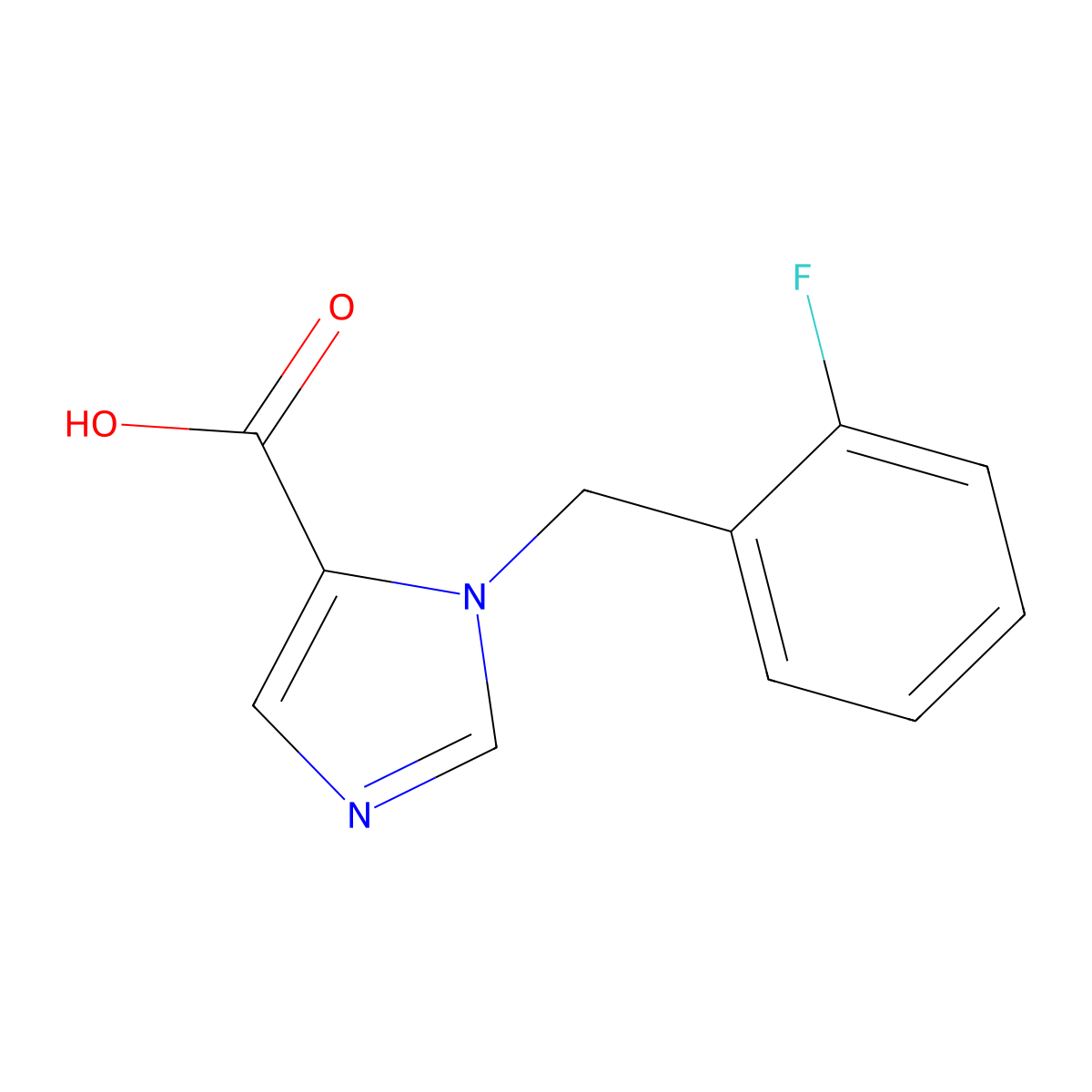 1-(2-Fluorobenzyl)-1H-imidazole-5-carboxylic acid molecular structure, CAS 1439897-71-8