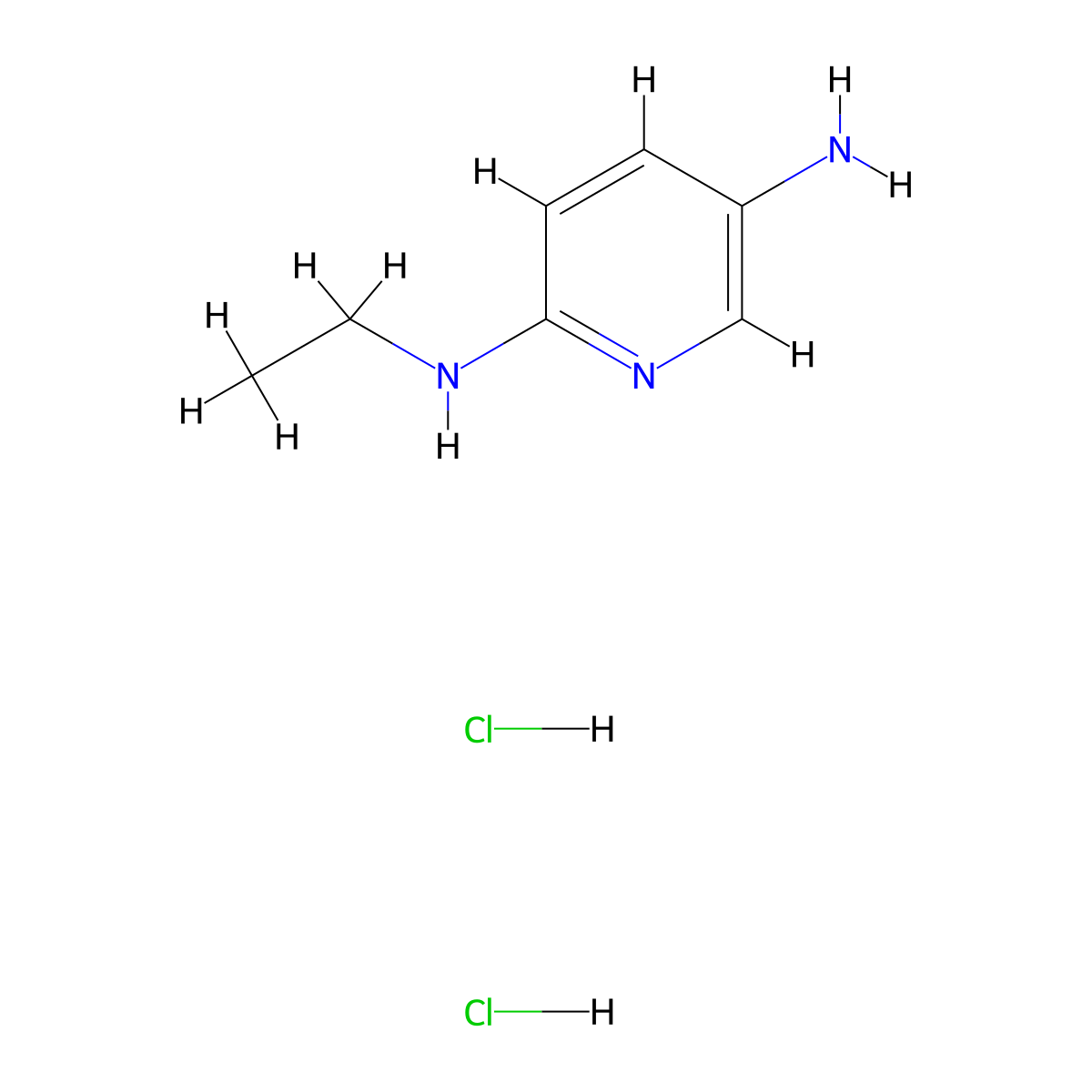 N2-Ethylpyridine-2,5-diamine dihydrochloride molecular structure, CAS 1439897-72-9
