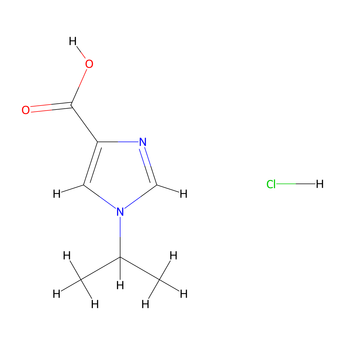 1-(propan-2-yl)-1H-imidazole-4-carboxylic acid hydrochloride molecular structure, CAS 1439897-77-4