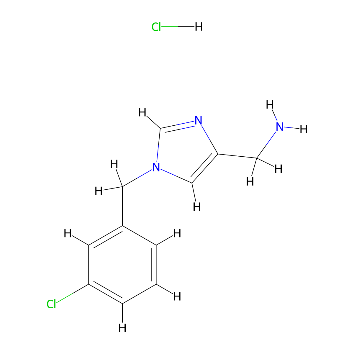[1-(3-Chlorobenzyl)-1H-imidazol-4-yl]methanamine hydrochloride molecular structure, CAS 1439897-80-9
