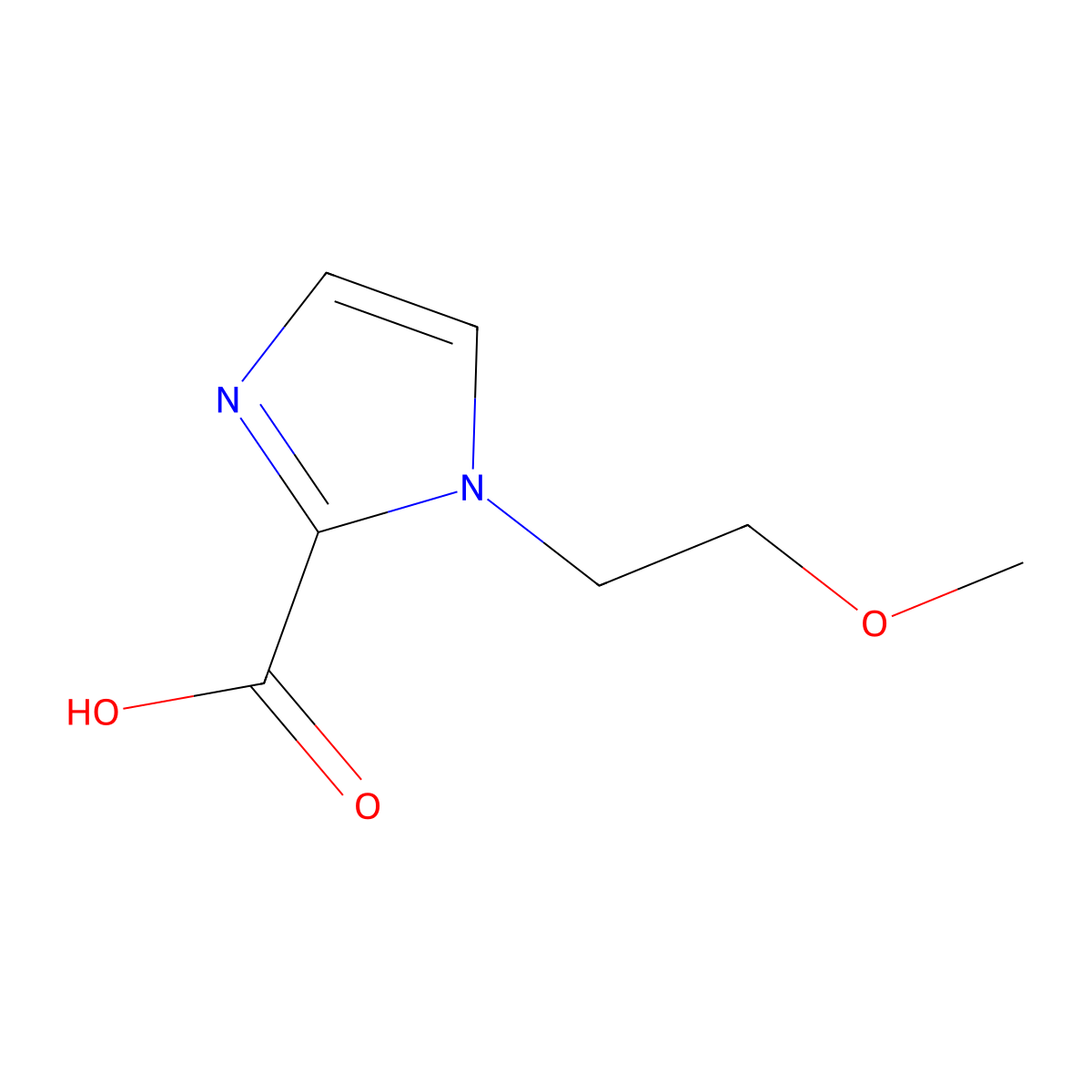 1-(2-Methoxyethyl)-1H-imidazole-2-carboxylic acid molecular structure, CAS 1439897-83-2