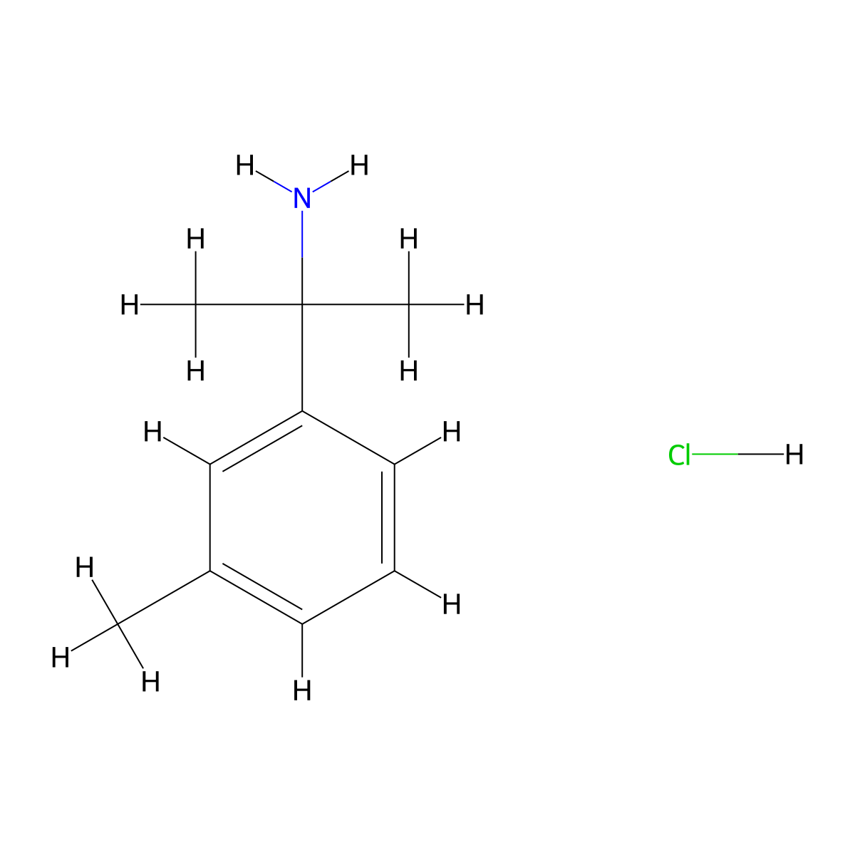 2-(3-Methylphenyl)propan-2-amine hydrochloride molecular structure, CAS 1439897-89-8