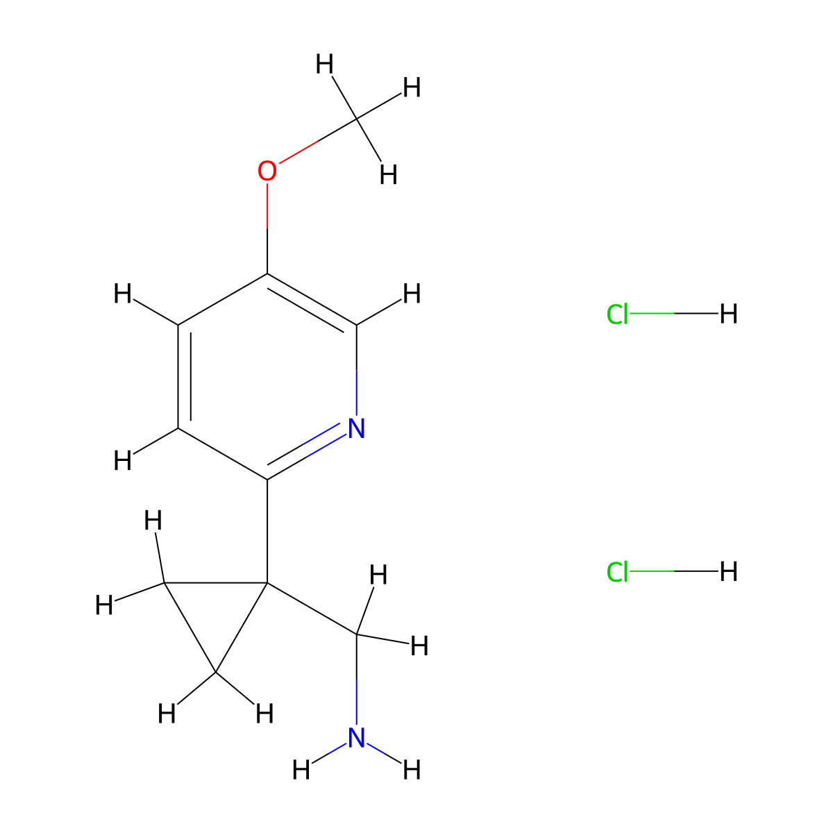 [1-(5-Methoxypyridin-2-yl)cyclopropyl]methanamine dihydrochloride molecular structure, CAS 1439897-91-2