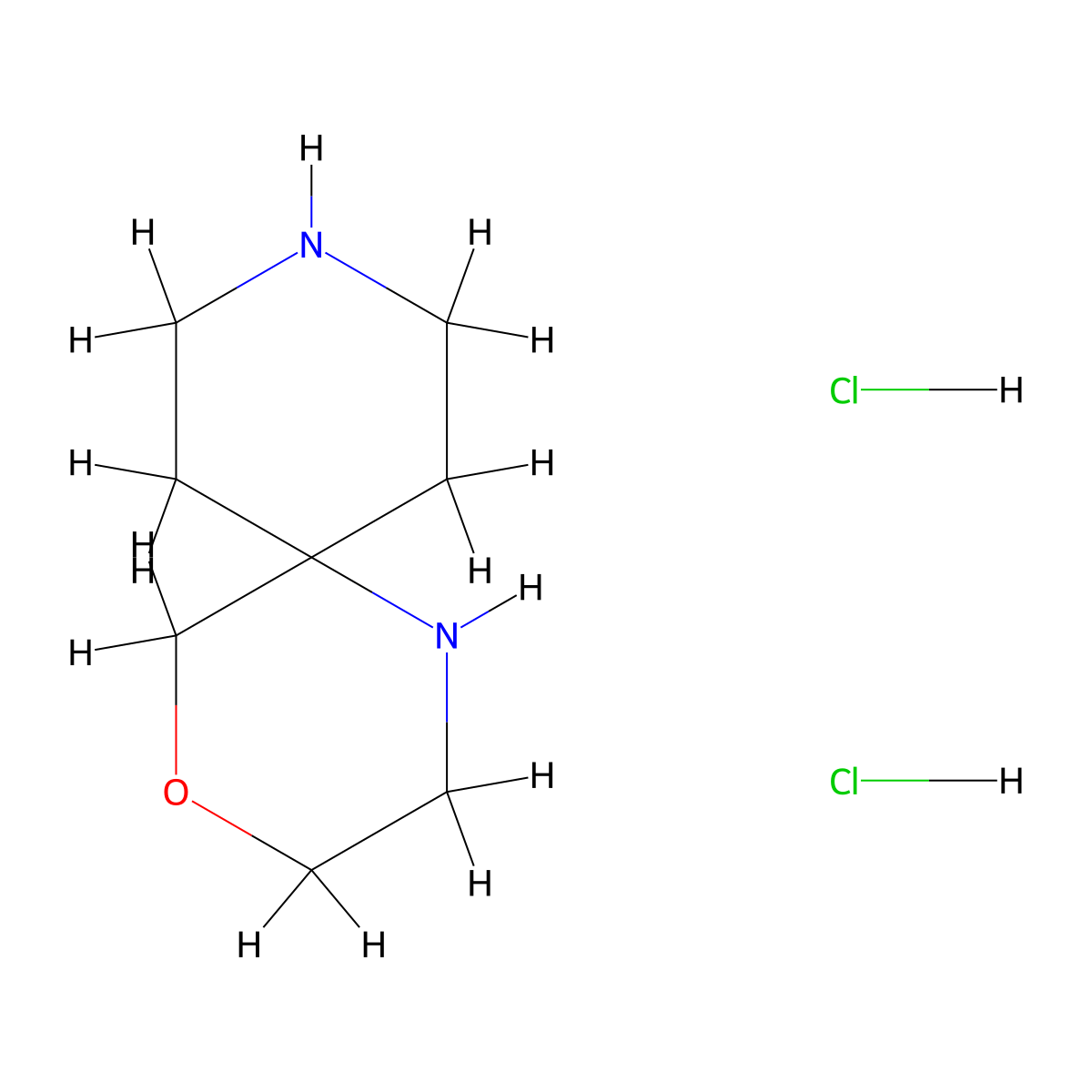 4-Oxa-1,9-diazaspiro[5.5]undecane dihydrochloride molecular structure, CAS 1439897-97-8