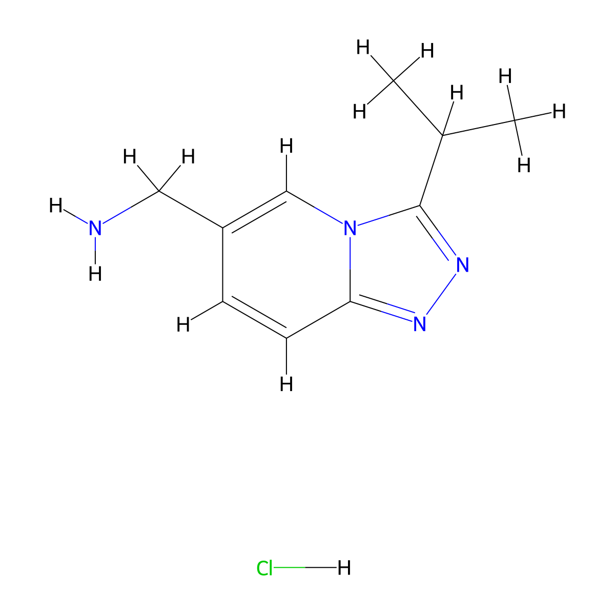 3-(Propan-2-yl)-[1,2,4]triazolo[4,3-a]pyridin-6-yl-methanamine hydrochloride molecular structure, CAS 1439898-00-6