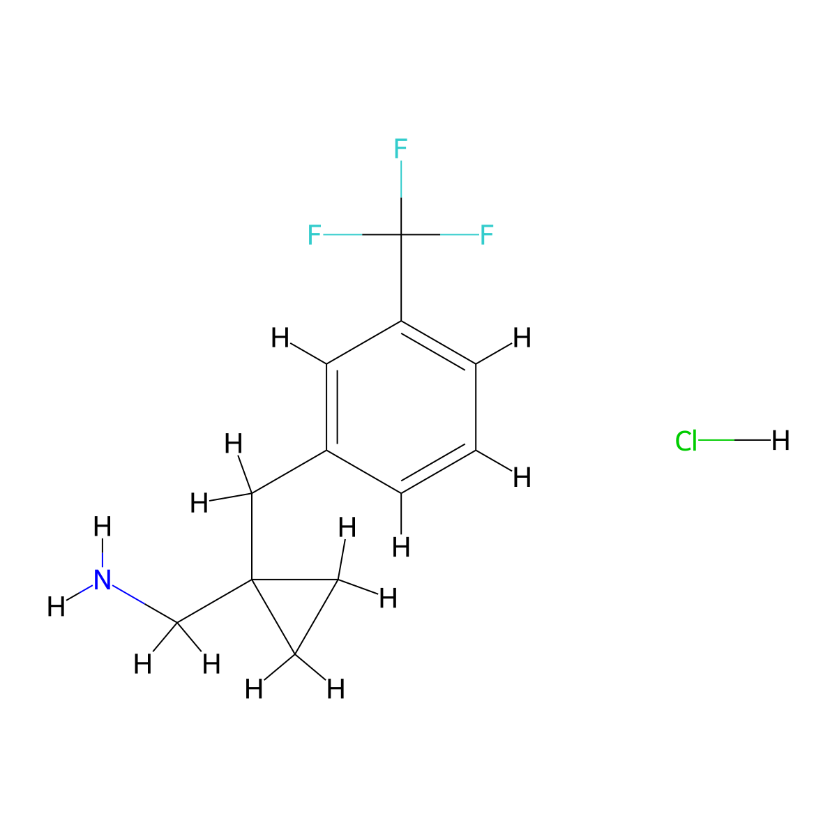 (1-(3-(Trifluoromethyl)benzyl)cyclopropyl)methanamine hydrochloride molecular structure, CAS 1439898-05-1