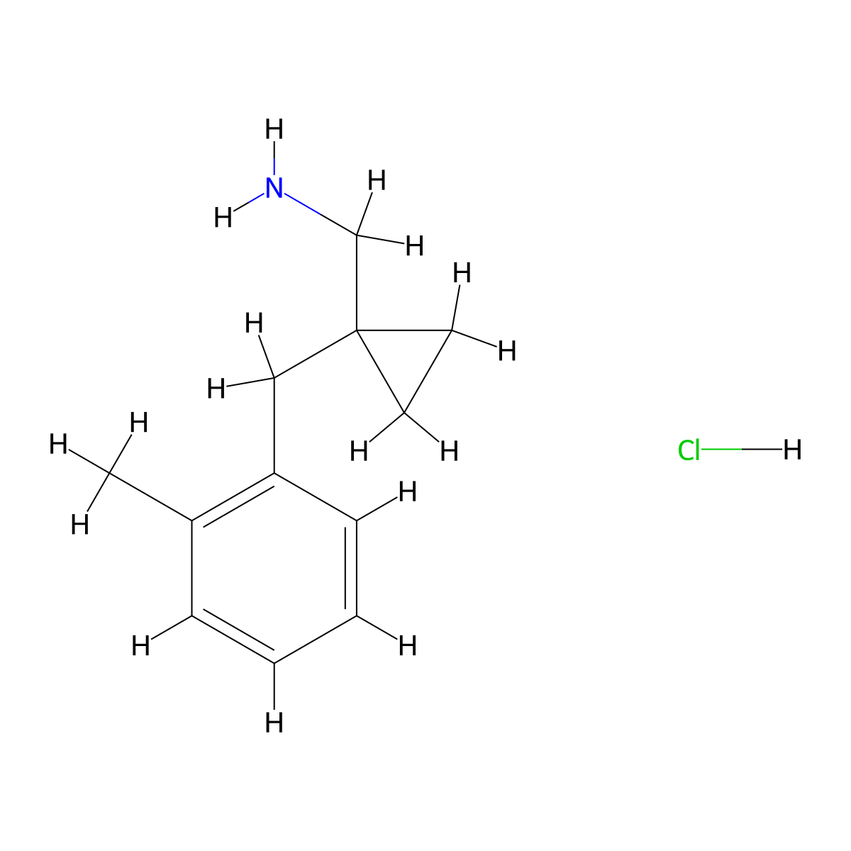 1-[(2-Methylphenyl)methyl]-cyclopropyl-methanamine hydrochloride molecular structure, CAS 1439898-20-0