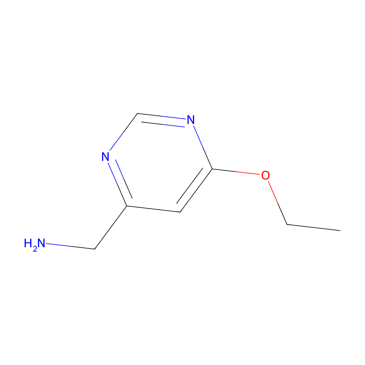 (6-Ethoxypyrimidin-4-yl)methanamine molecular structure, CAS 1439898-25-5