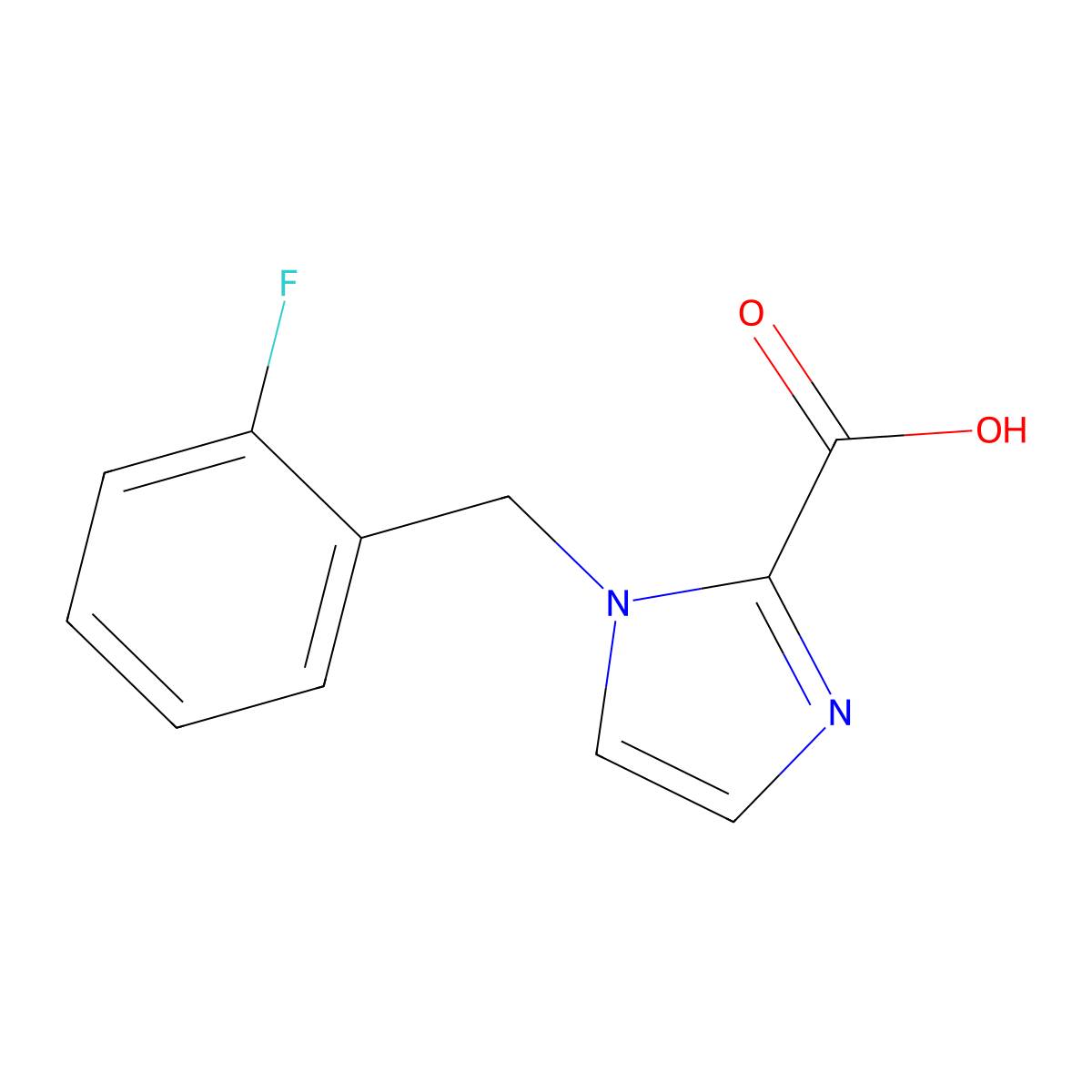 1-(2-Fluorobenzyl)-1H-imidazole-2-carboxylic acid molecular structure, CAS 1439898-27-7