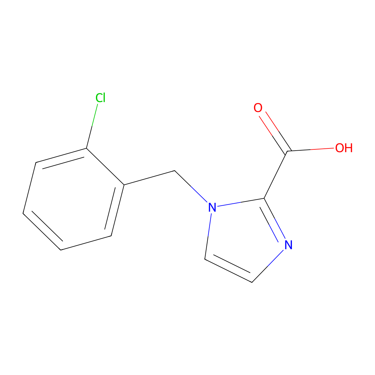 1-(2-Chlorobenzyl)-1H-imidazole-2-carboxylic acid molecular structure, CAS 1439898-30-2