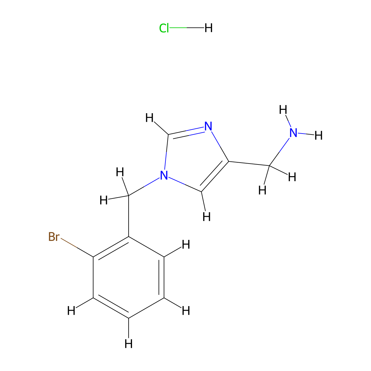 [1-(2-Bromobenzyl)-1H-imidazol-4-yl]methanamine hydrochloride molecular structure, CAS 1439899-03-2