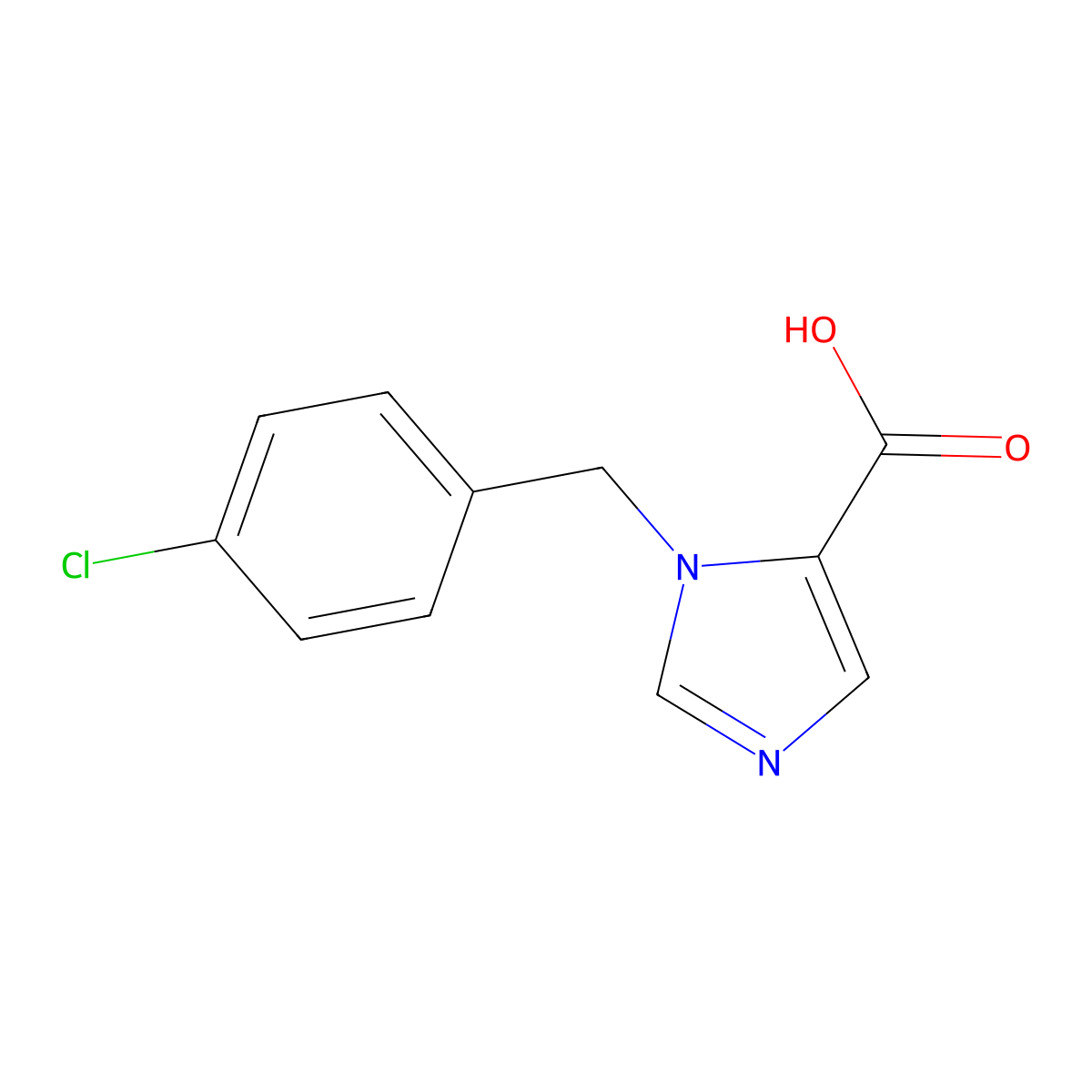 1-(4-Chlorobenzyl)-1H-imidazole-5-carboxylic acid molecular structure, CAS 1439899-06-5