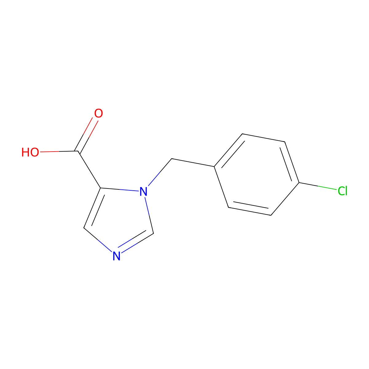 1-(4-Chlorobenzyl)-1H-imidazole-5-carboxylic acid molecular structure, CAS 1439899-06-5