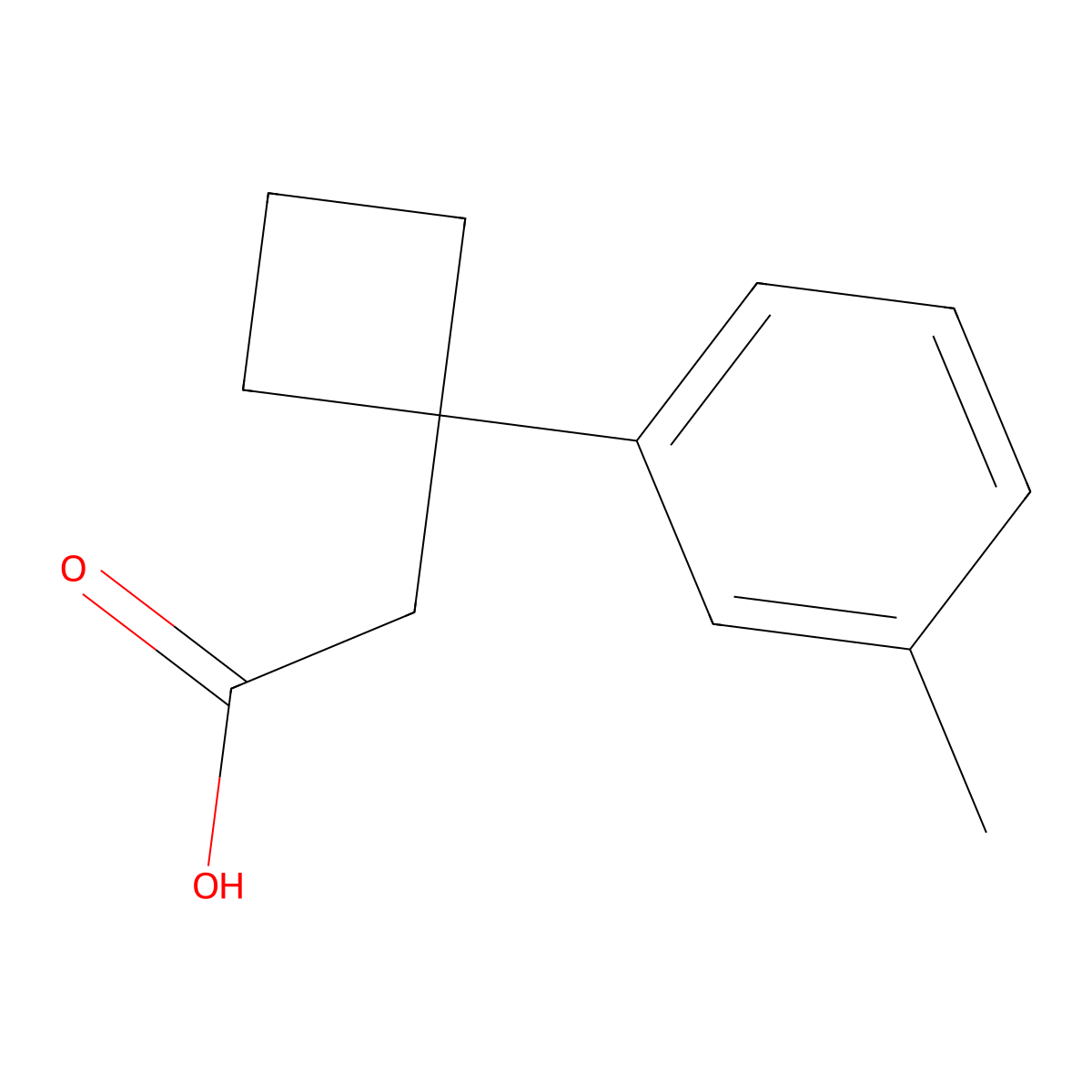 2-(1-m-Tolylcyclobutyl)acetic acid molecular structure, CAS 1439899-07-6