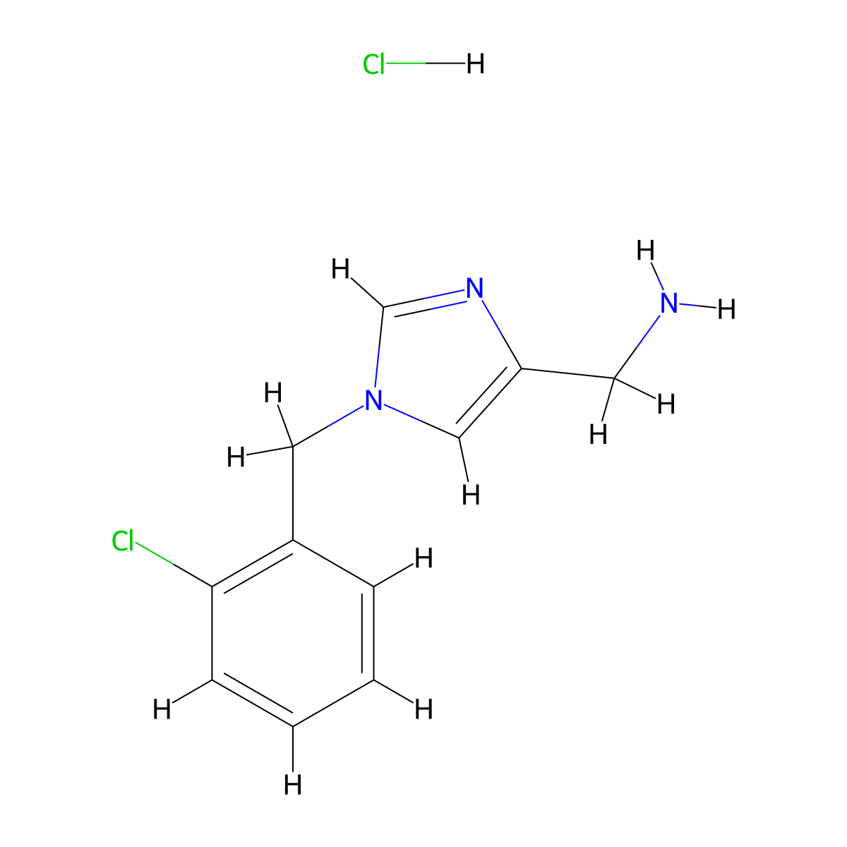 [1-(2-Chlorobenzyl)-1H-imidazol-4-yl]methanamine hydrochloride molecular structure, CAS 1439899-12-3