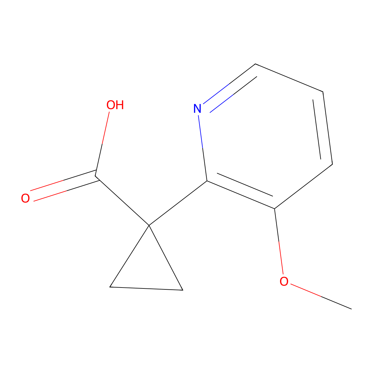 1-(3-Methoxypyridin-2-yl)cyclopropane-1-carboxylic acid molecular structure, CAS 1439899-14-5