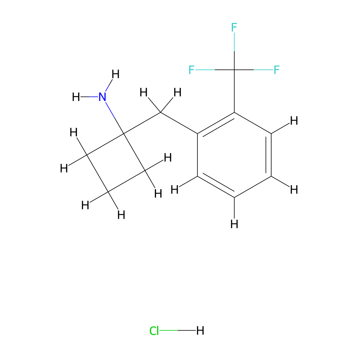 1-[2-(Trifluoromethyl)benzyl]cyclobutanamine hydrochloride molecular structure, CAS 1439899-19-0