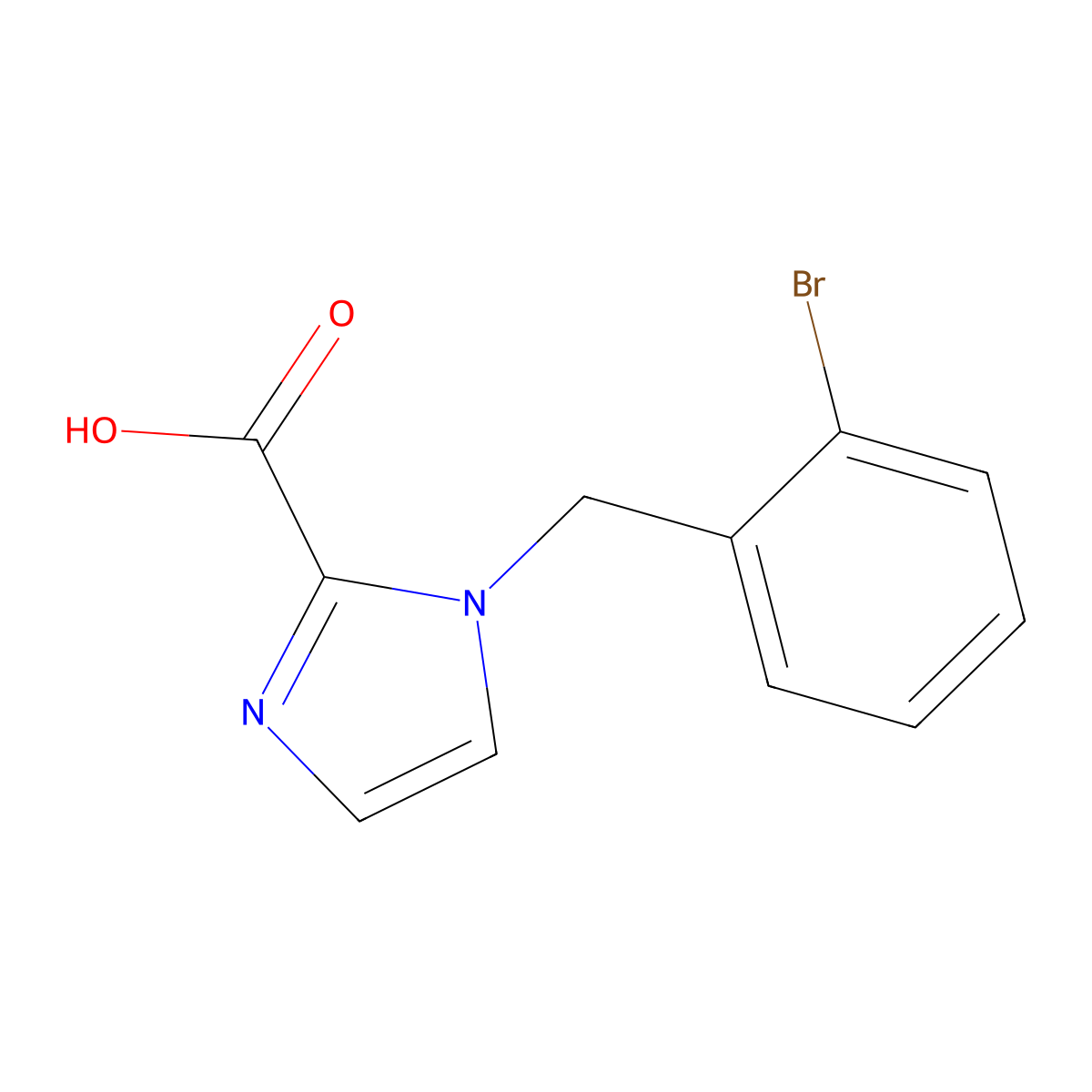 1-(2-Bromobenzyl)-1H-imidazole-2-carboxylic acid molecular structure, CAS 1439899-21-4