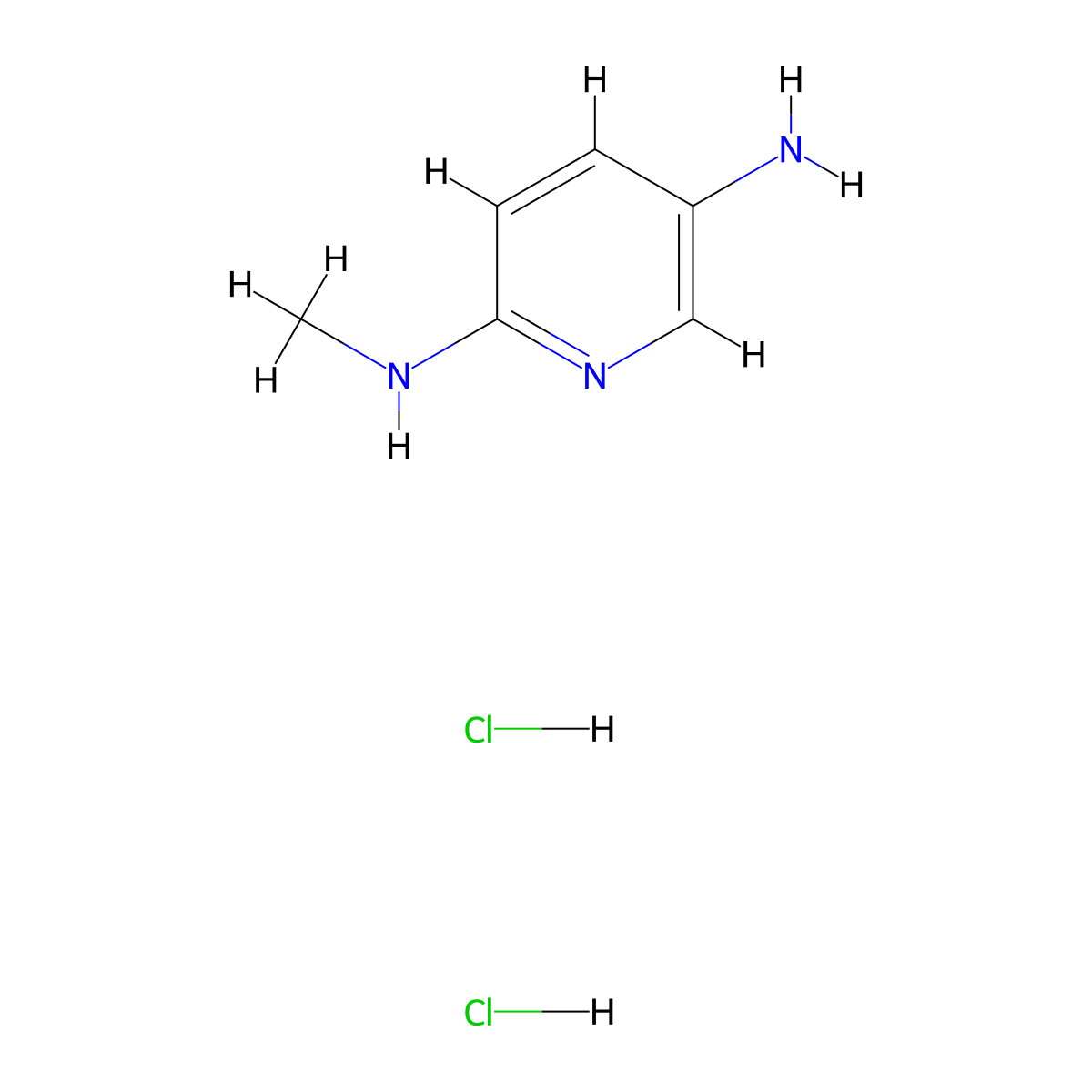 N2-Methylpyridine-2,5-diamine dihydrochloride molecular structure, CAS 1439899-22-5