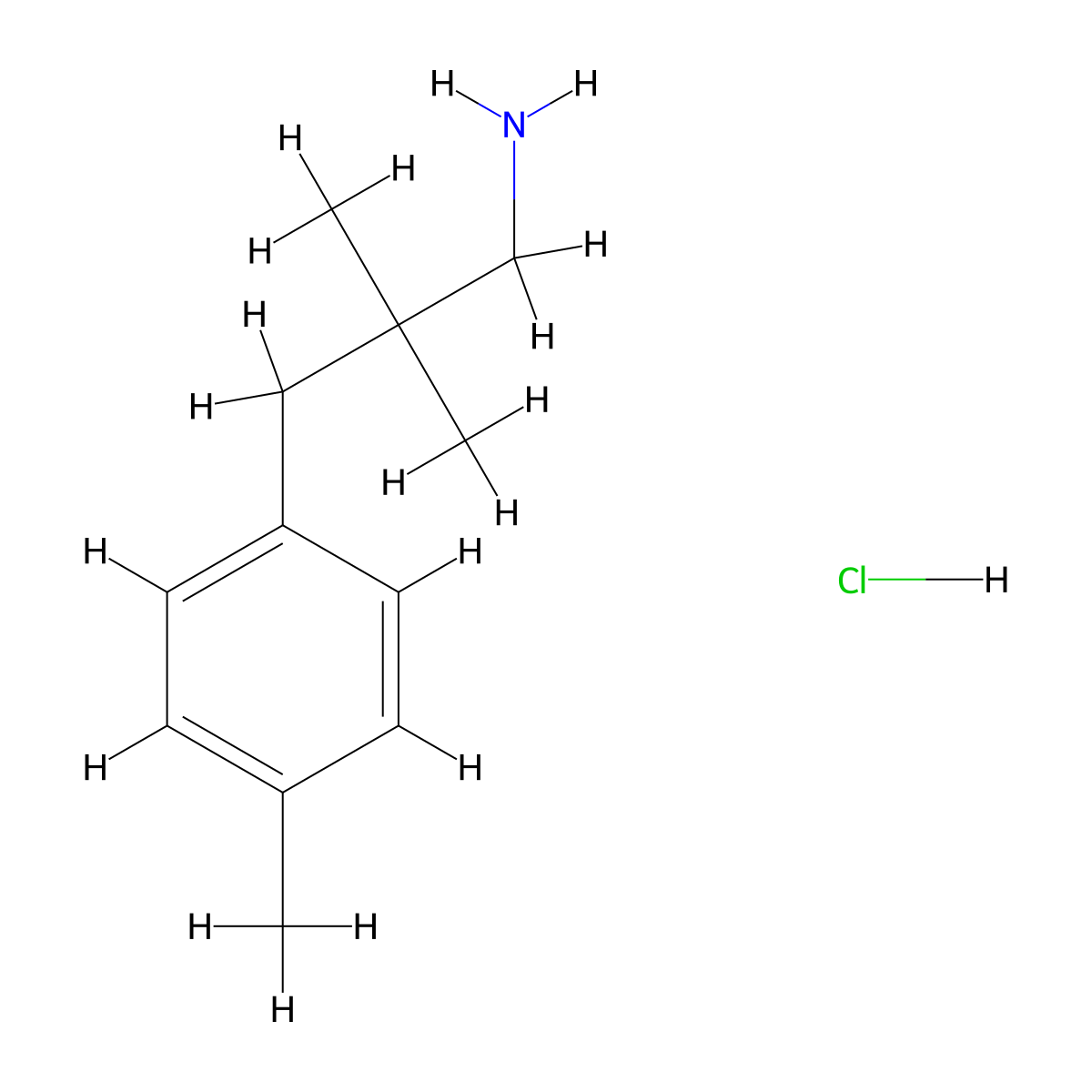 2,2-Dimethyl-3-p-tolylpropan-1-amine hydrochloride molecular structure, CAS 1439899-24-7