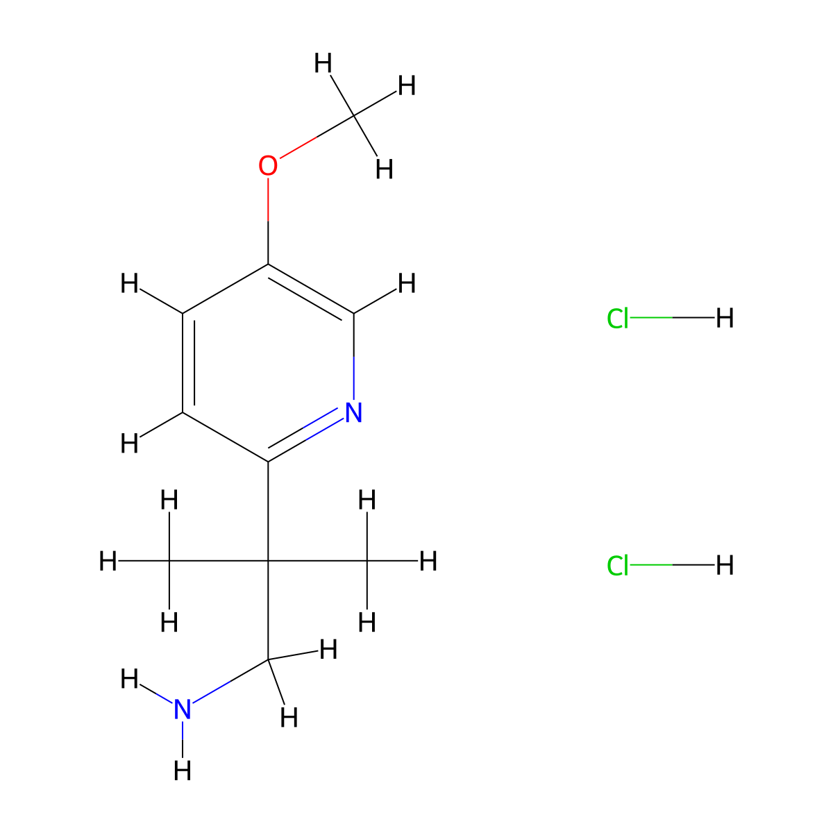 2-(5-Methoxypyridin-2-yl)-2-methylpropan-1-amine dihydrochloride molecular structure, CAS 1439899-28-1