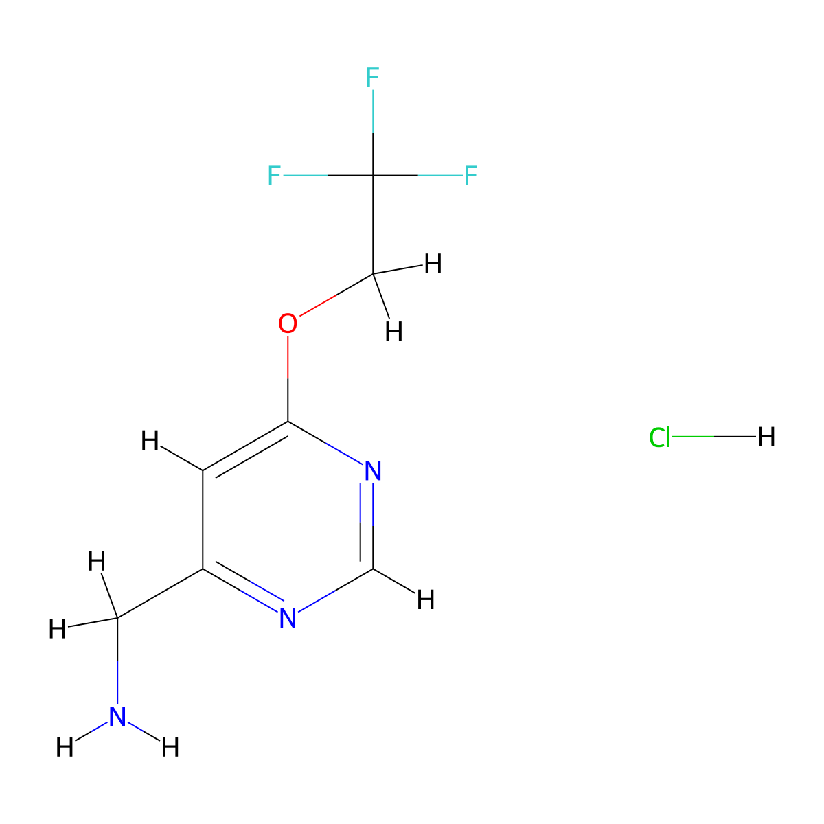 [6-(2,2,2-Trifluoroethoxy)pyrimidin-4-yl]methanamine hydrochloride molecular structure, CAS 1439899-29-2