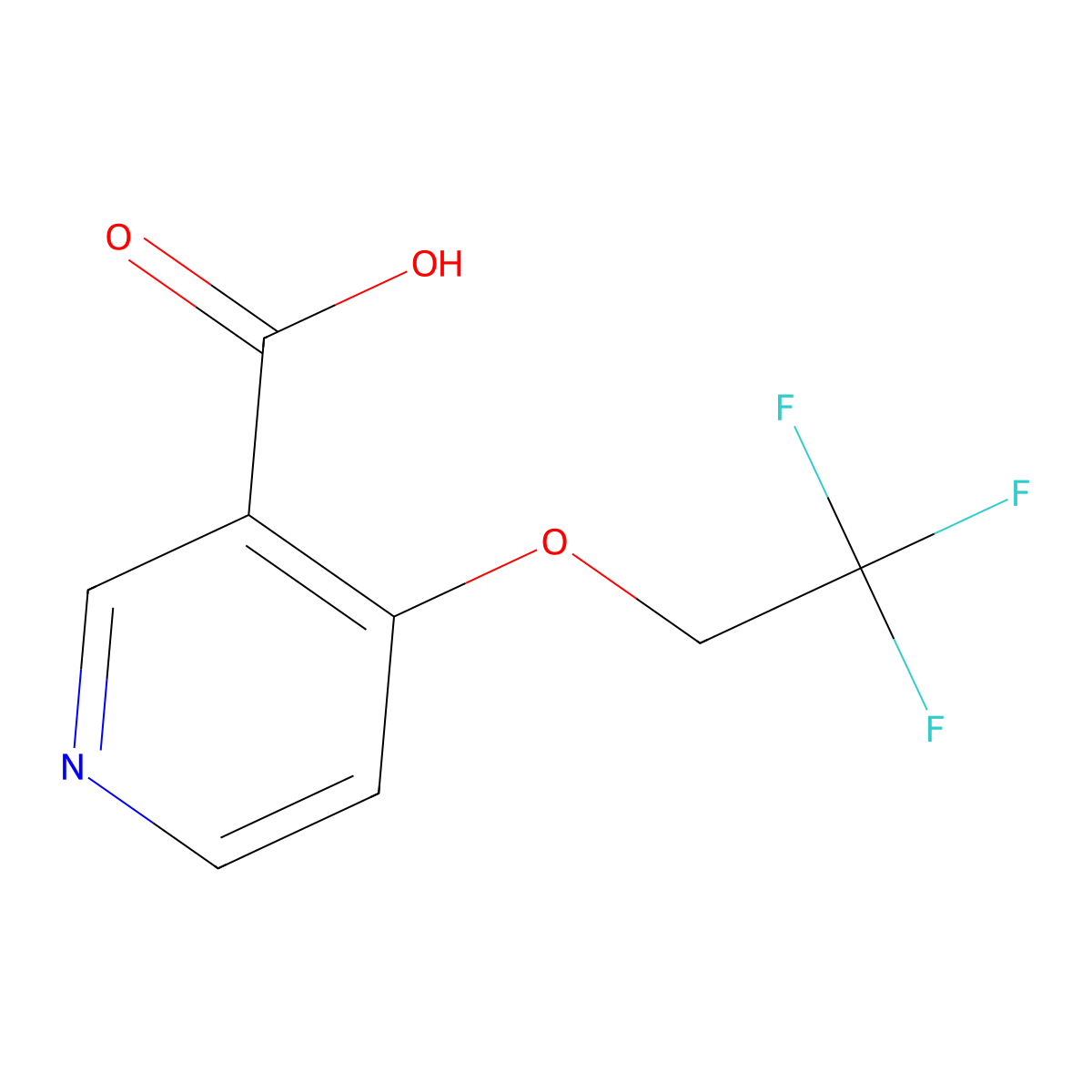 4-(2,2,2-Trifluoroethoxy)pyridine-3-carboxylic acid molecular structure, CAS 1439899-32-7