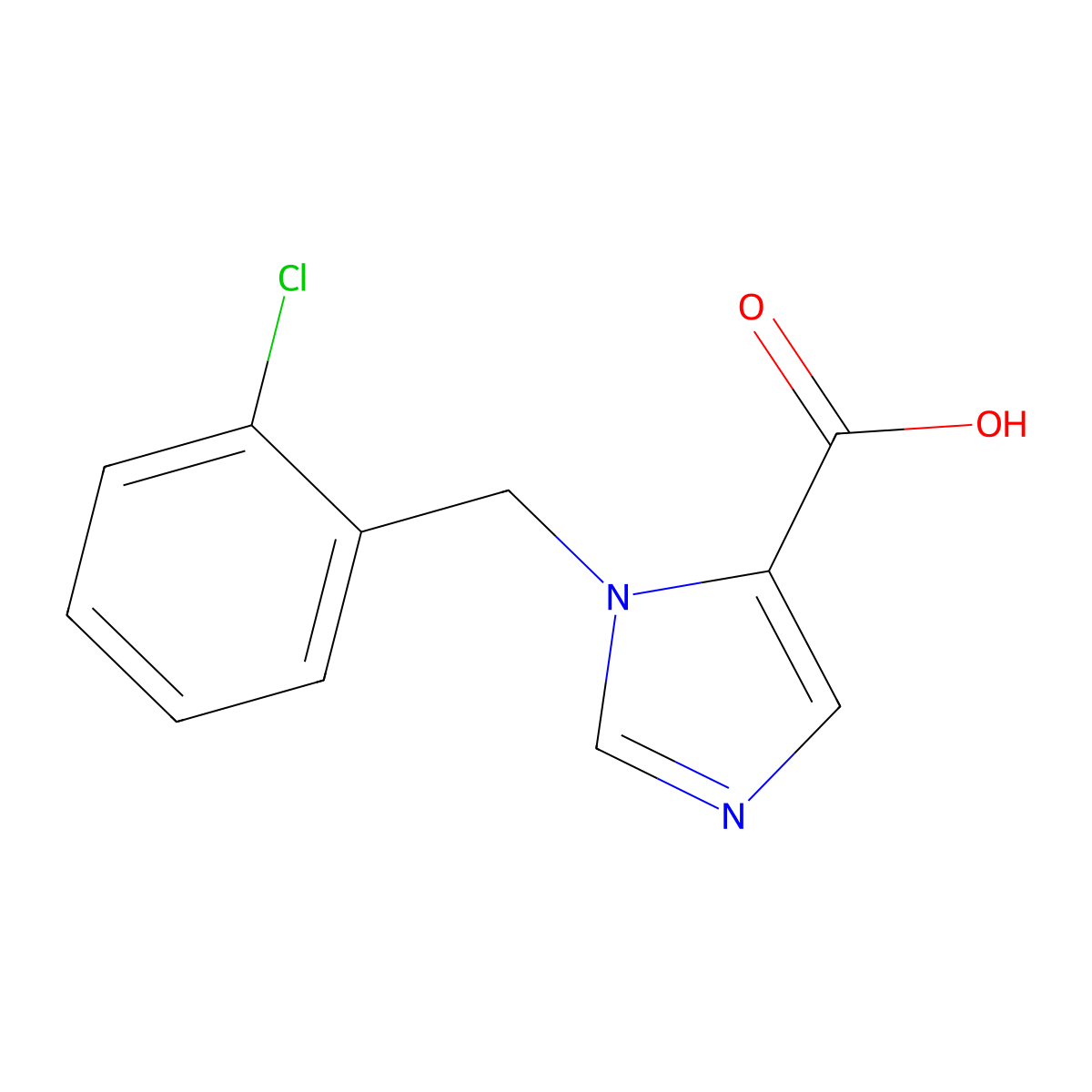 1-(2-Chlorobenzyl)-1H-imidazole-5-carboxylic acid molecular structure, CAS 1439899-35-0