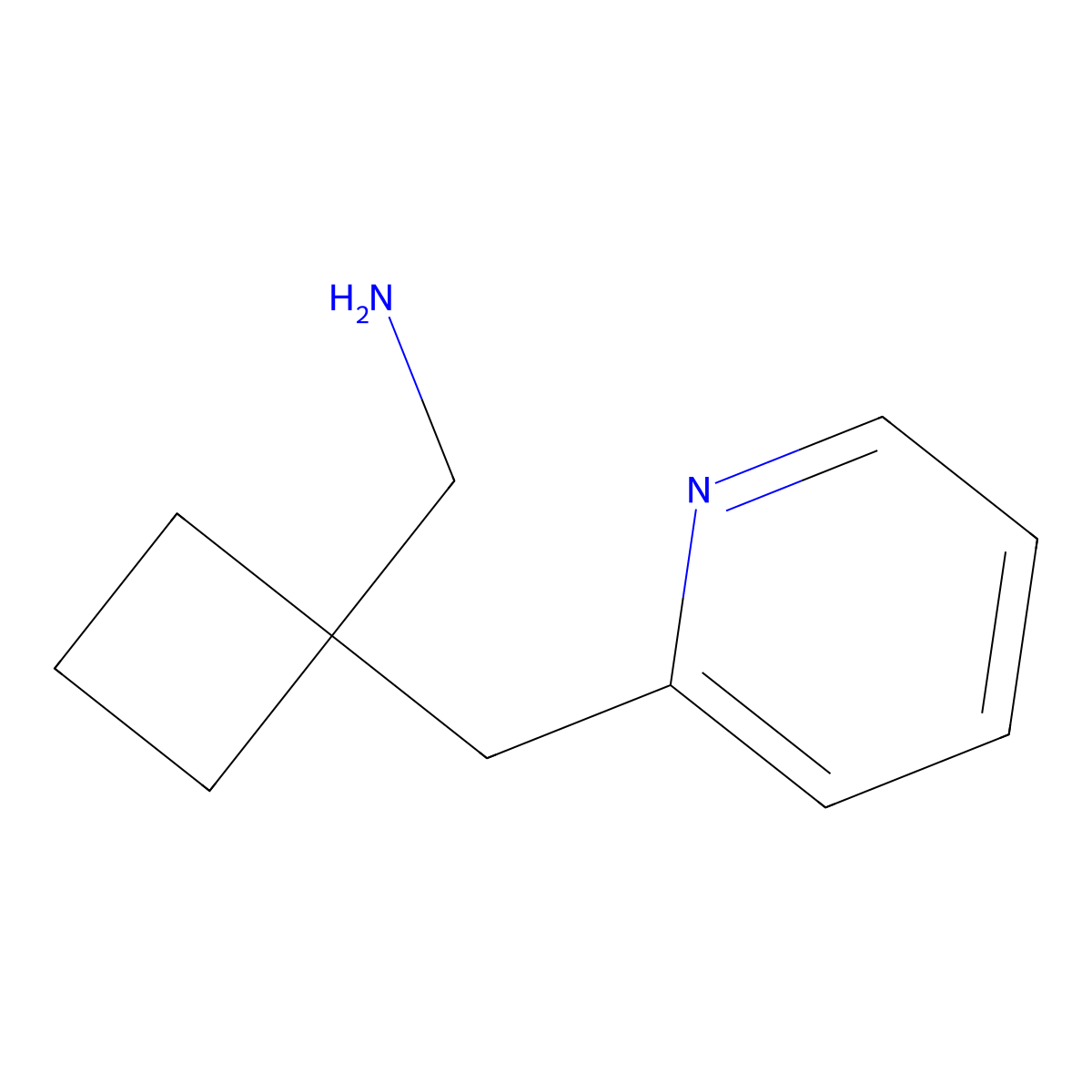 [1-(Pyridin-2-ylmethyl)cyclobutyl]methanamine molecular structure, CAS 1439899-41-8
