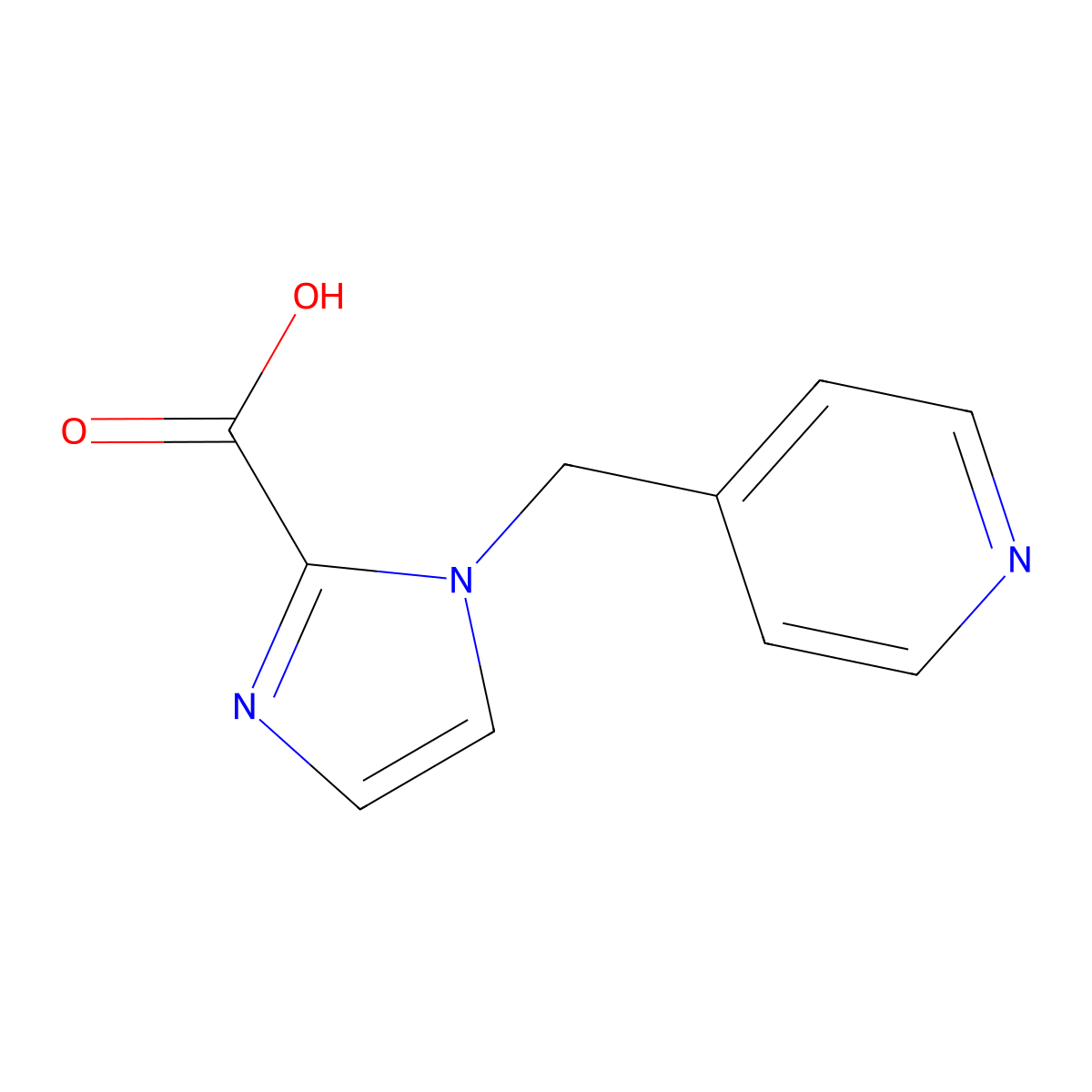 1-(Pyridin-4-ylmethyl)-1H-imidazole-2-carboxylic acid molecular structure, CAS 1439899-44-1