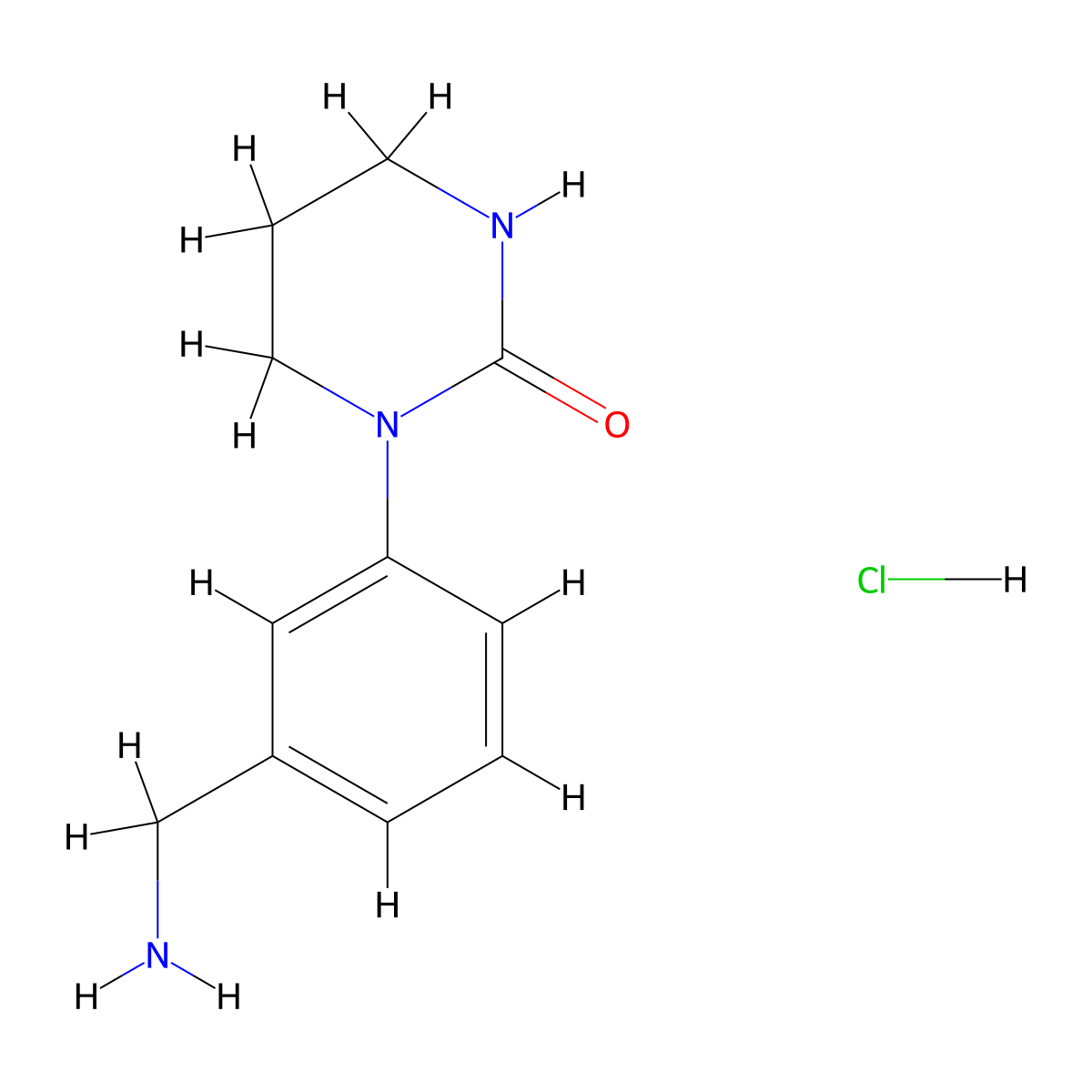 3-[3-(Aminomethyl)phenyl]-tetrahydropyrimidin-2(1H)-one hydrochloride molecular structure, CAS 1439899-45-2