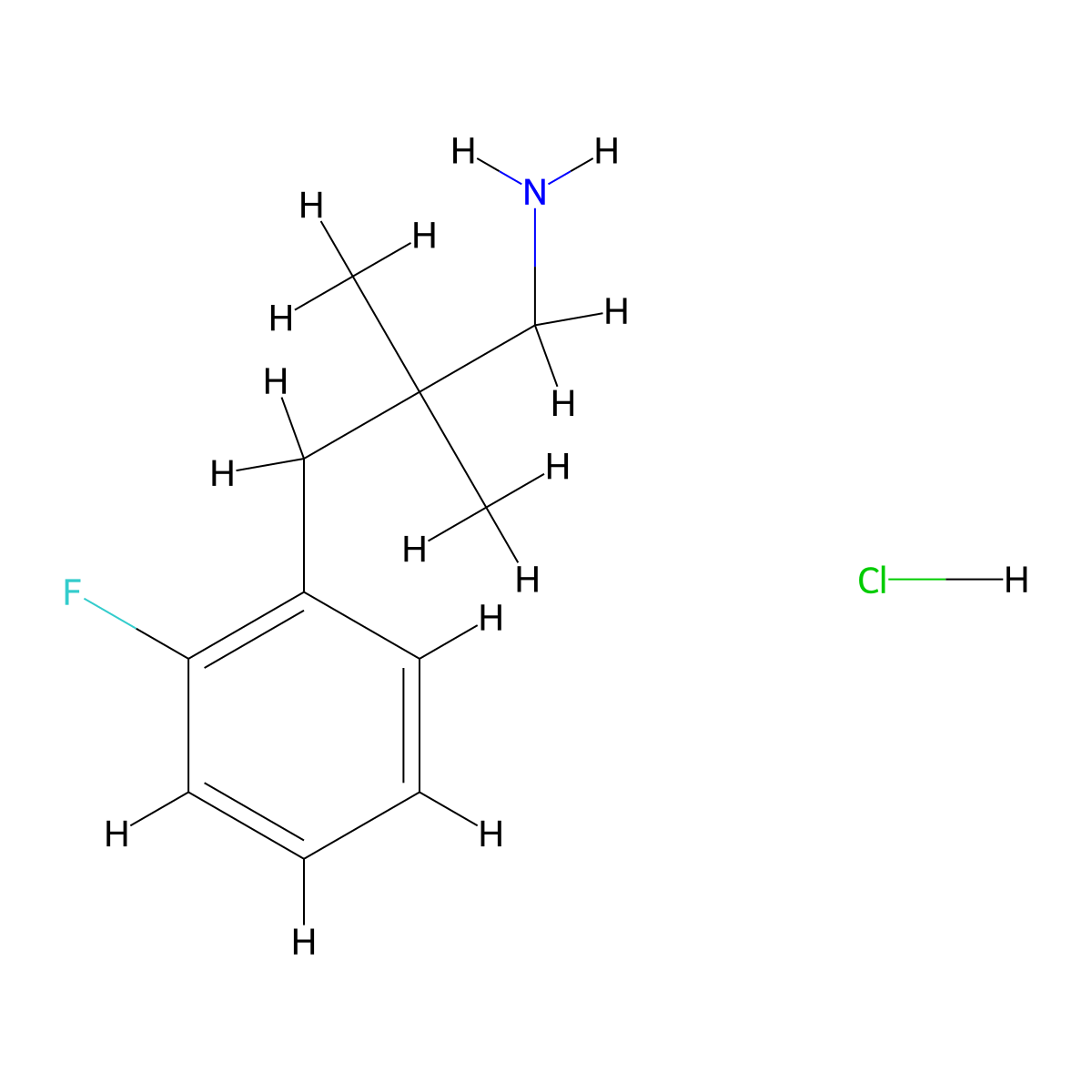 3-(2-Fluorophenyl)-2,2-dimethylpropan-1-amine hydrochloride molecular structure, CAS 1439899-54-3