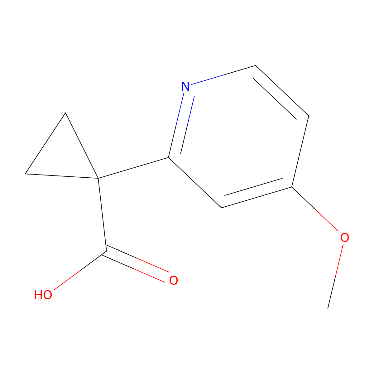 1-(4-Methoxypyridin-2-YL)cyclopropanecarboxylic acid molecular structure, CAS 1439899-56-5